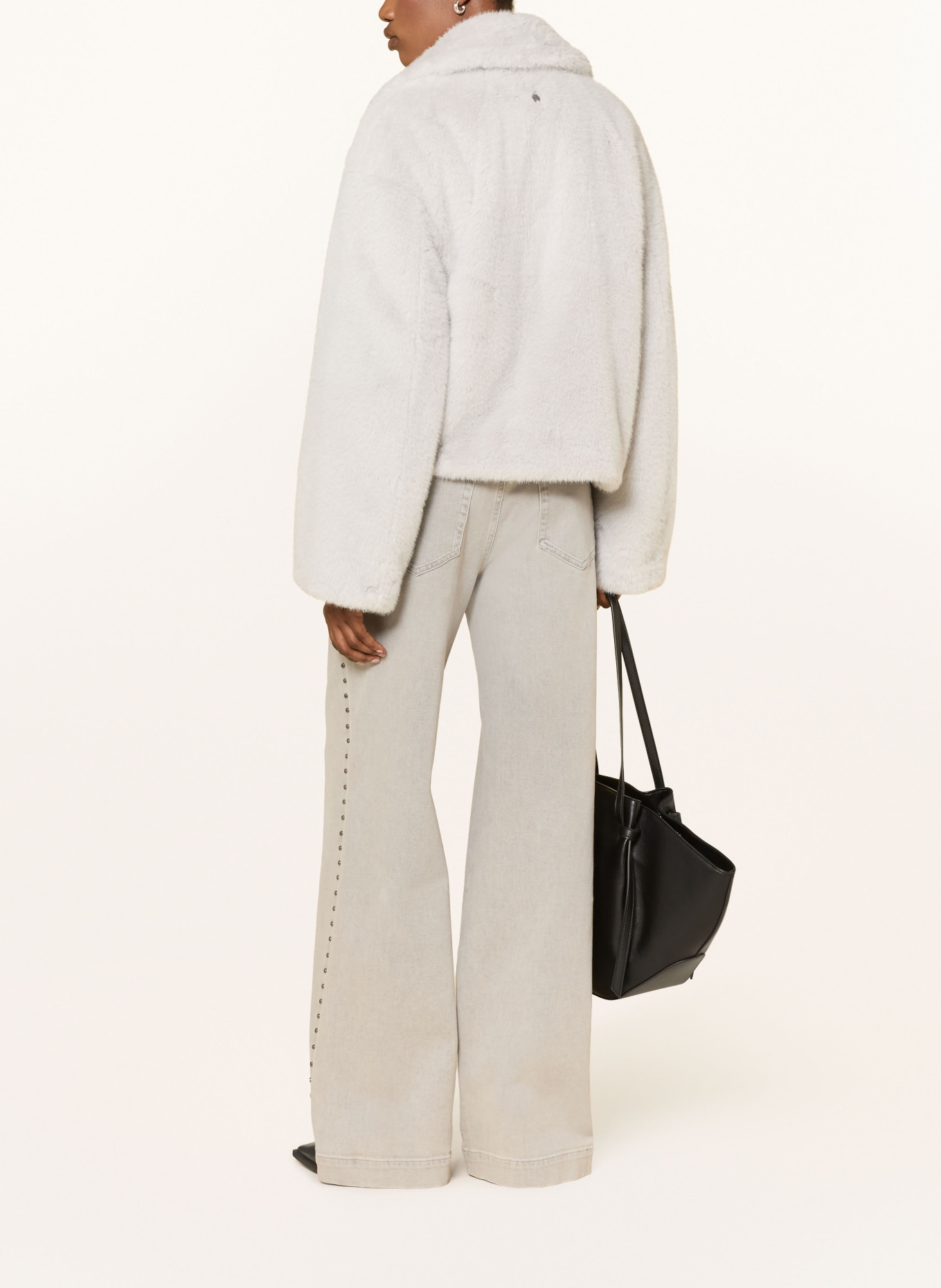 MARC CAIN Wide Leg Jeans WARRI mit Nieten: 820 GREY