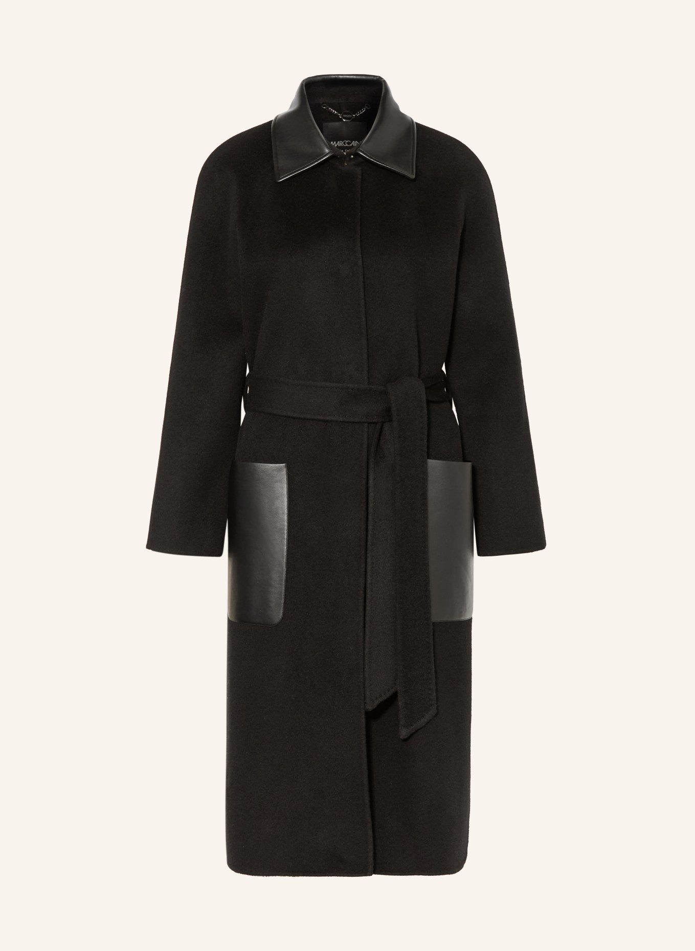 MARC CAIN Wool coat: 900 black new