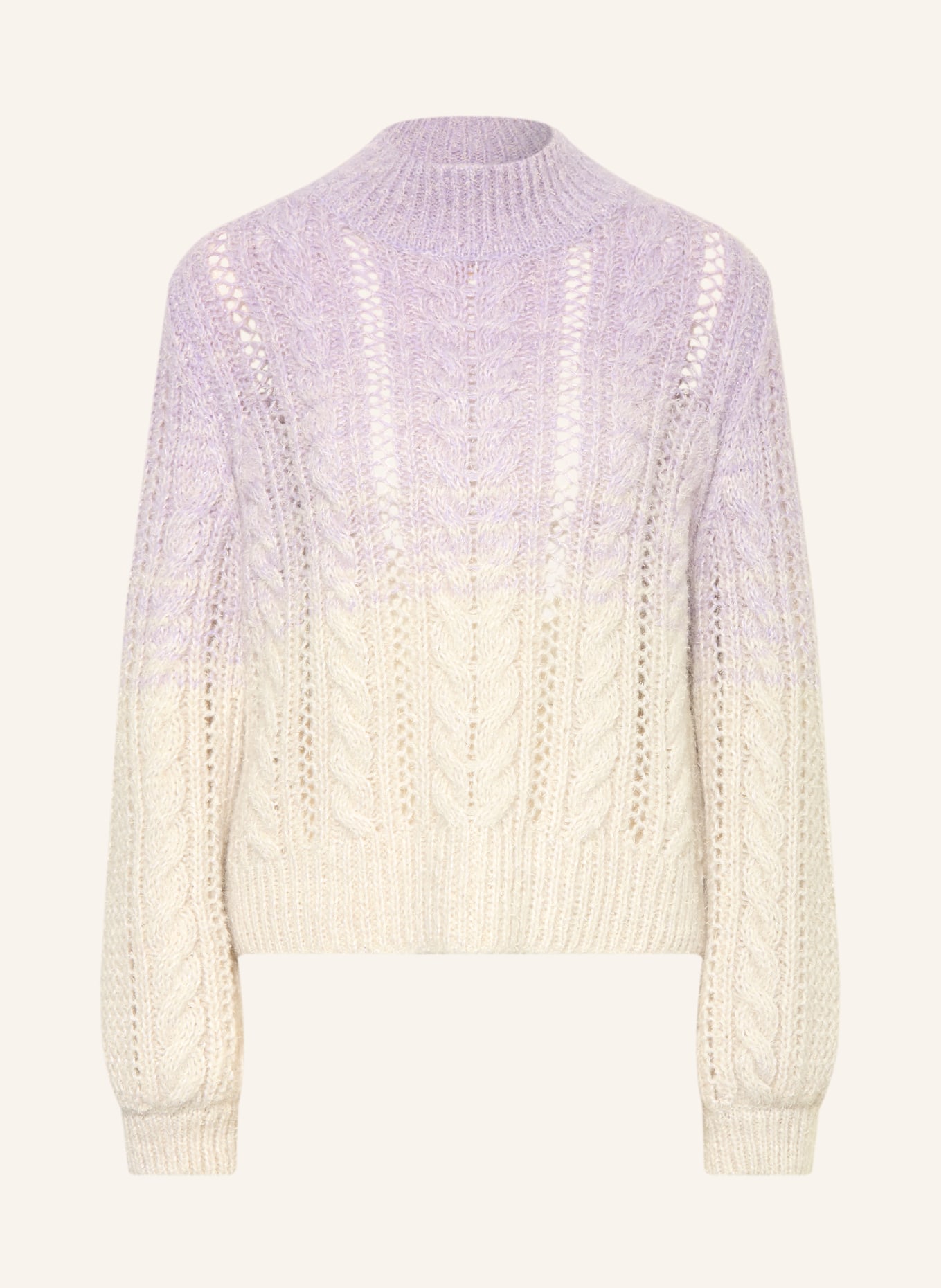 MARC CAIN Sweater with glitter yarn: 724 purple rose