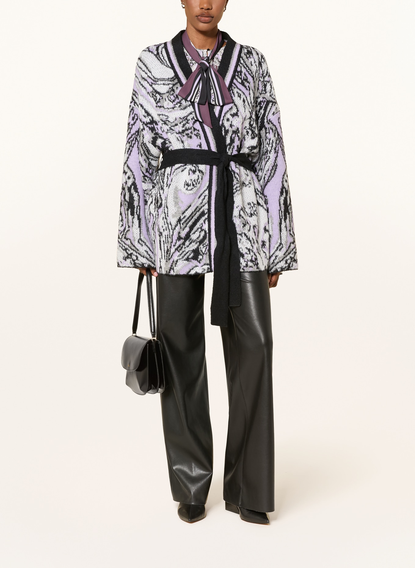 MARC CAIN Stickad Cardigan: 812 vapor blue