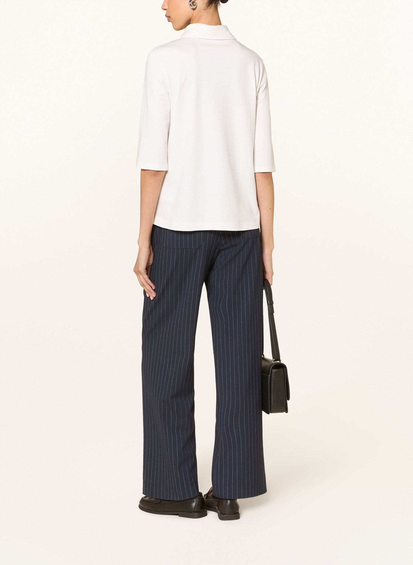 MARC CAIN Polo en jersey à manches 3/4 et strass: 110 off
