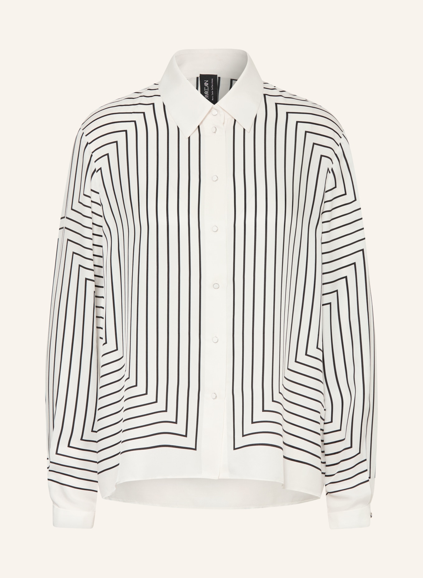 MARC CAIN Bluzka z jedwabiem: 190 white and black