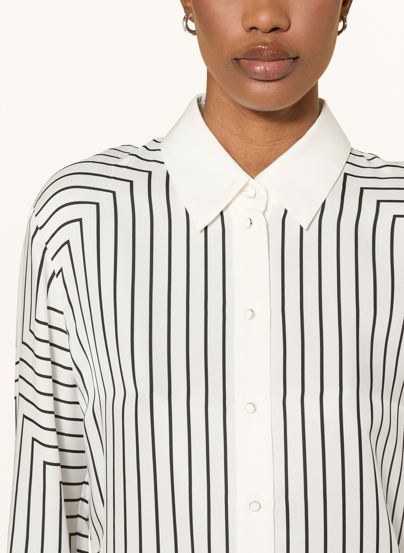 MARC CAIN Bluzka z jedwabiem: 190 white and black