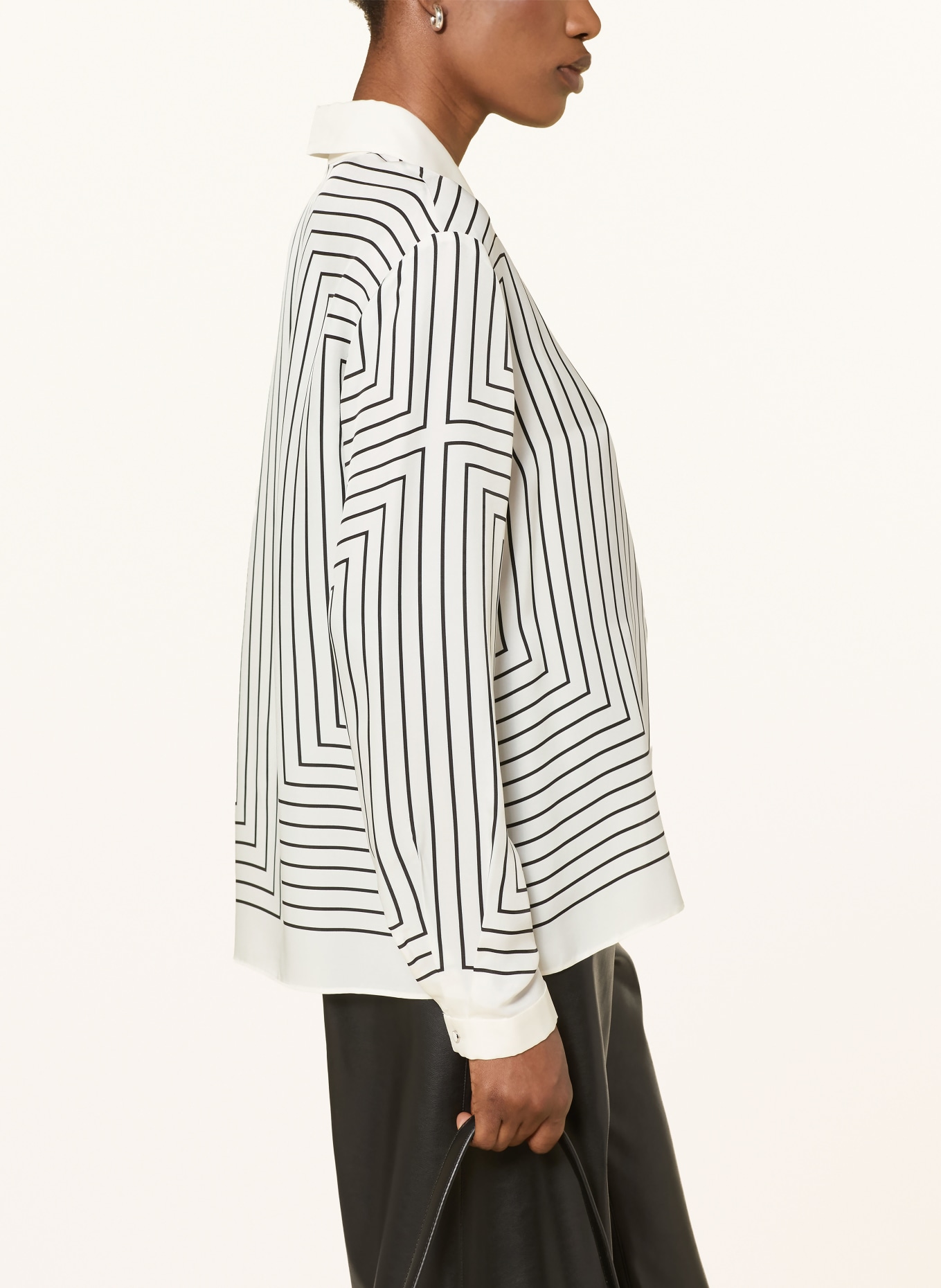 MARC CAIN Bluzka z jedwabiem: 190 white and black