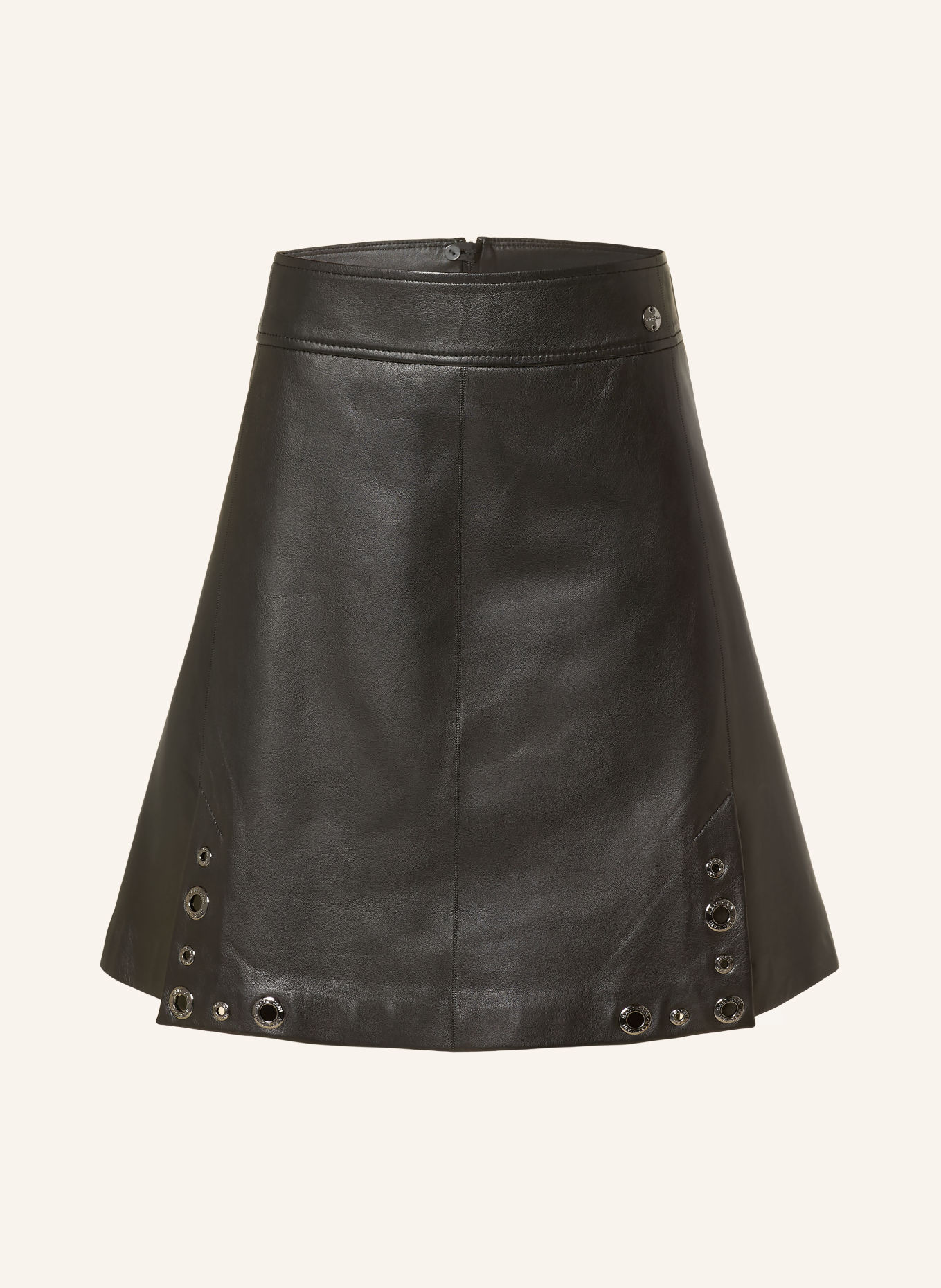 MARC CAIN Jupe en cuir cloutée: 900 black new