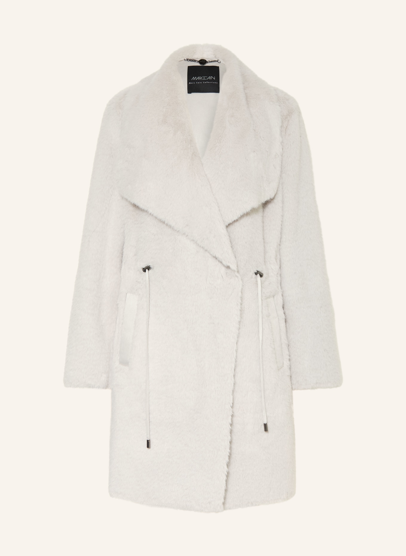 MARC CAIN Faux fur coat: 812 vapor blue