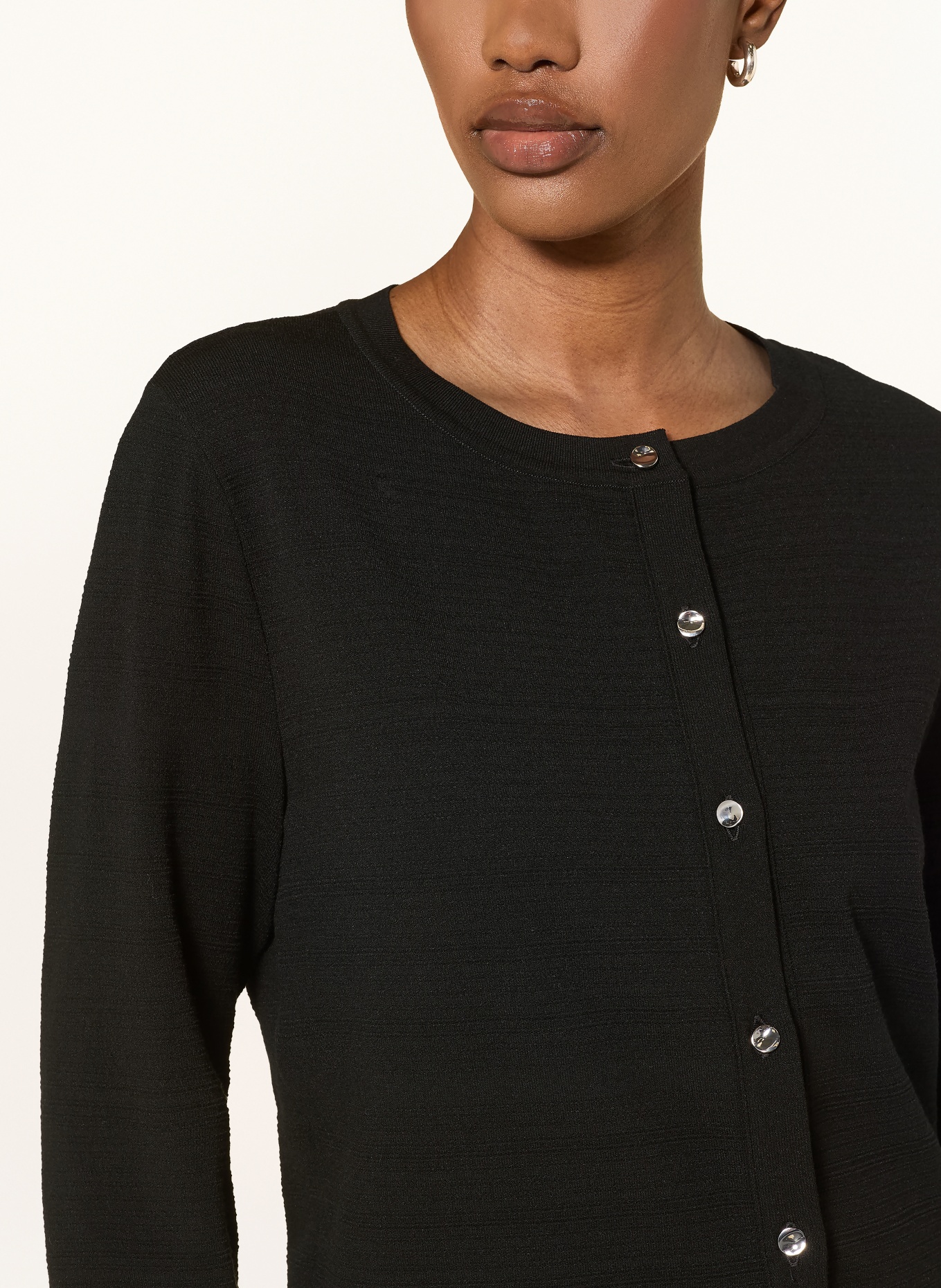 MARC CAIN Strickjacke mit Nieten: 900 black new