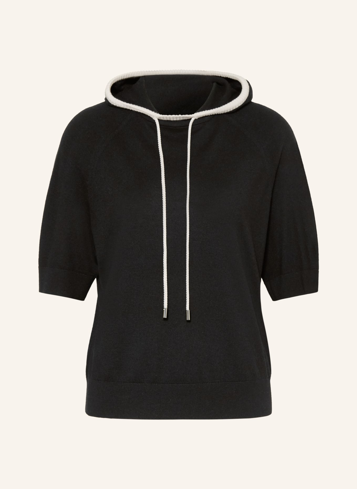 MARC CAIN Bluza z kapturem z dzianiny: 900 black new