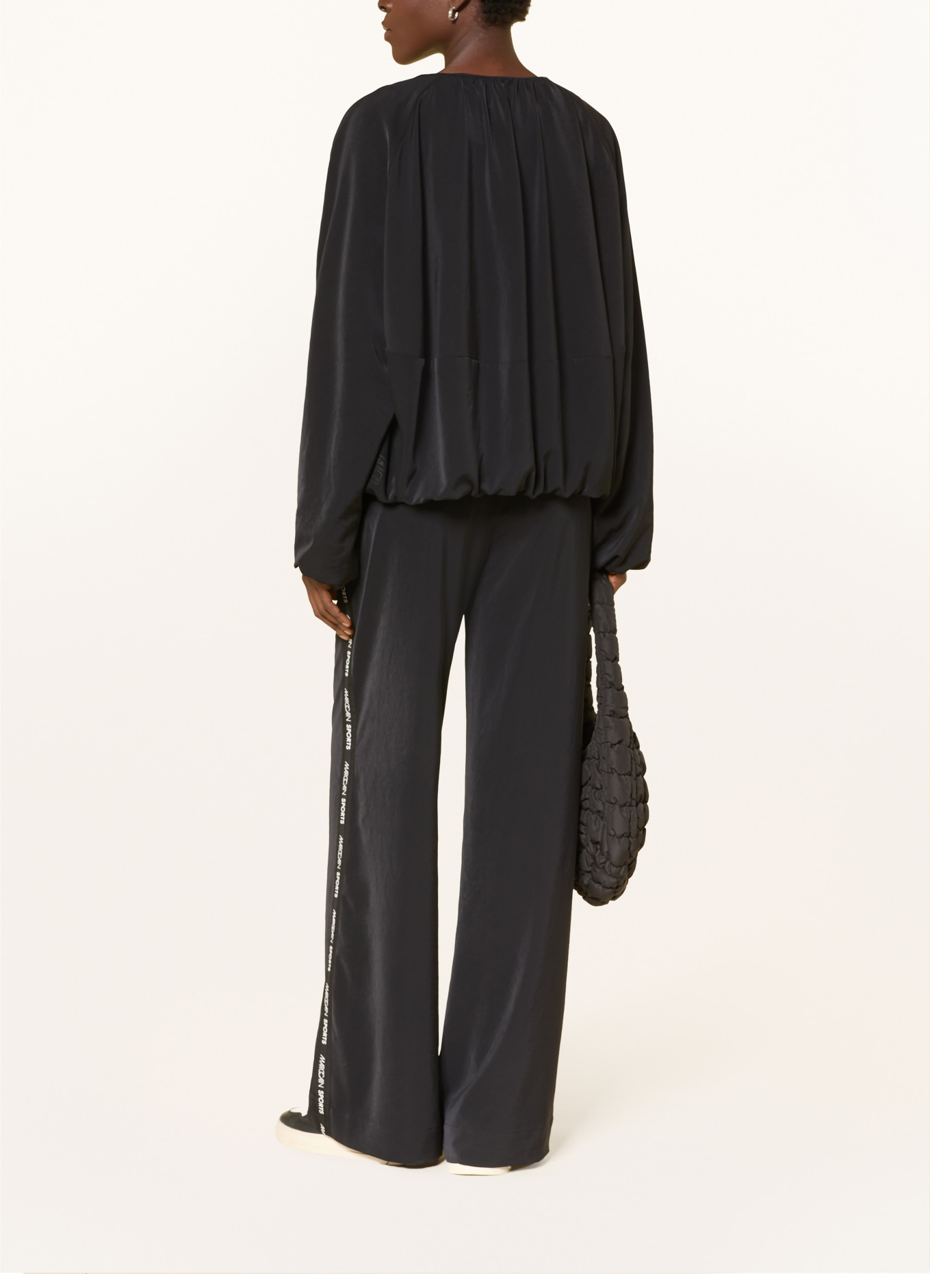 MARC CAIN Spodnie Marlene WELKOM z galonowymi paskami: 900 black new