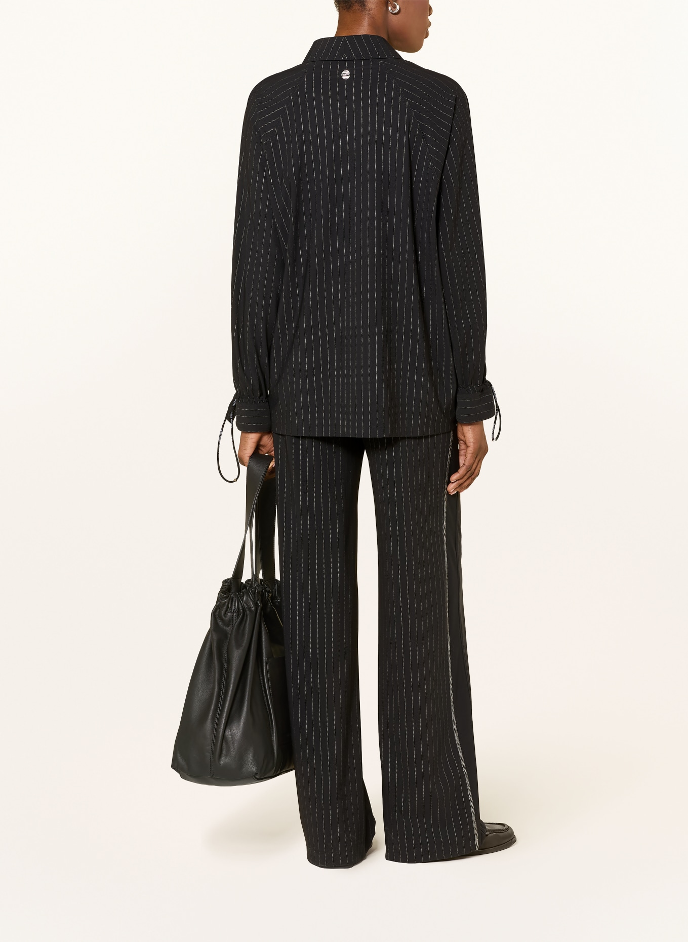 MARC CAIN Oversized-Hemdbluse: 982 black and smoke