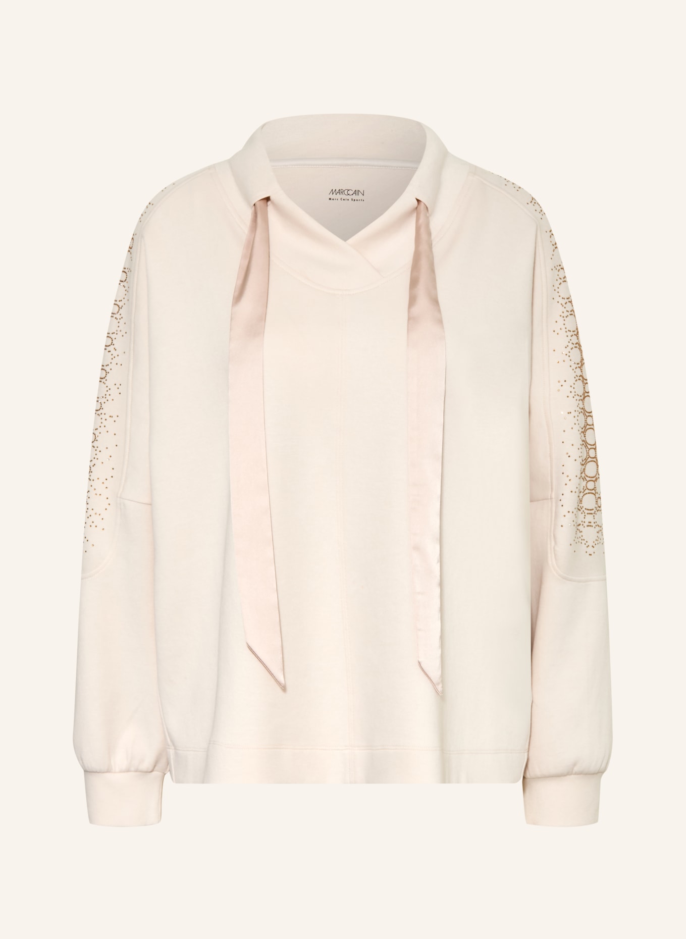 MARC CAIN Sweatshirt mit Schmucksteinen: 182 smoke