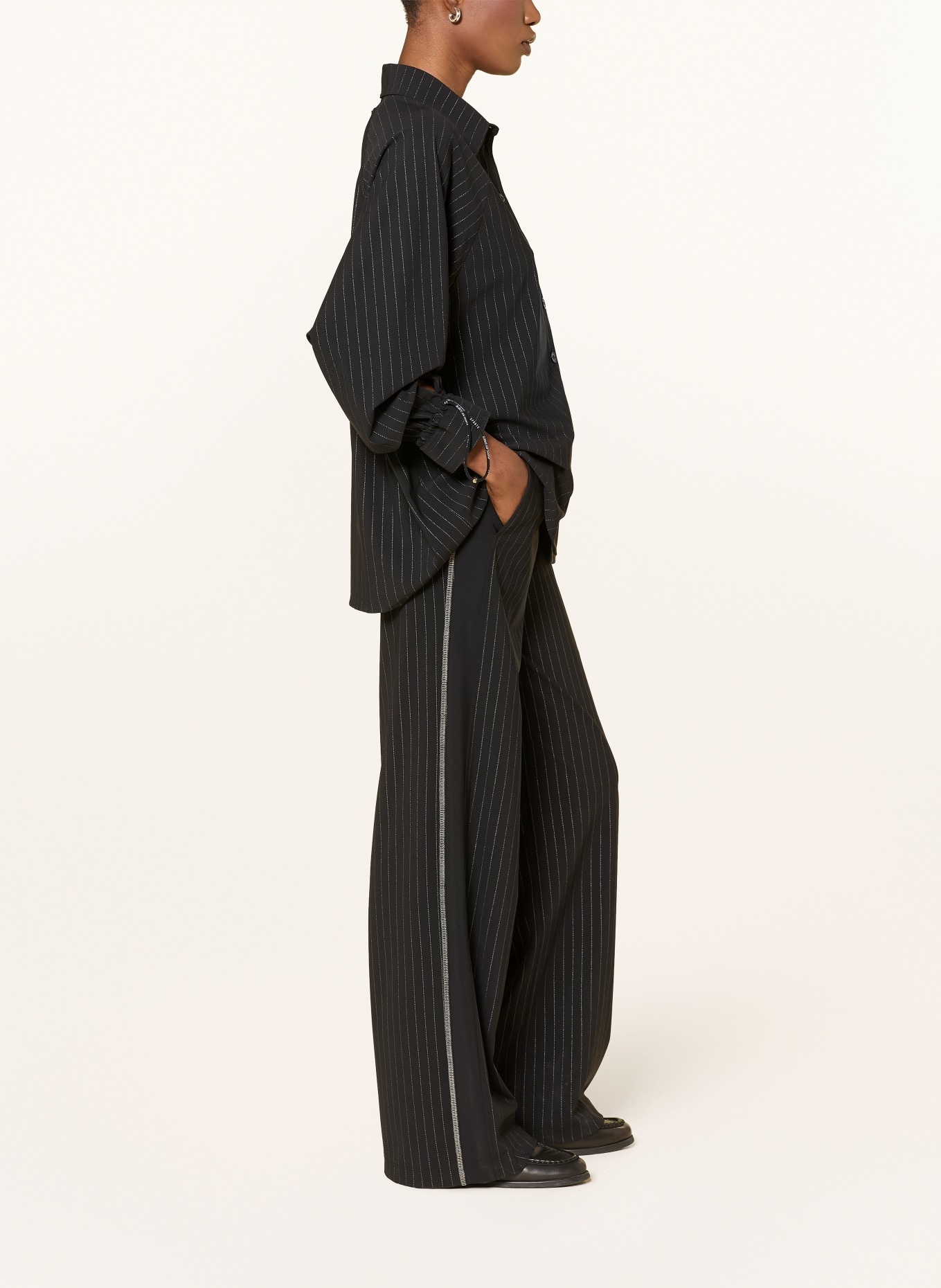 MARC CAIN Spodnie Marlene WELKOM: 982 black and smoke