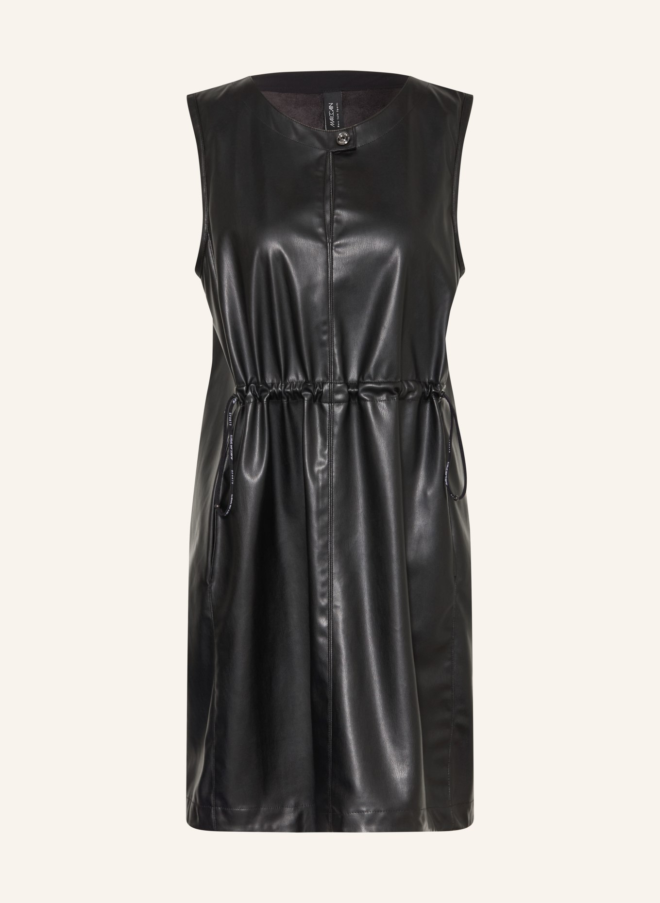 MARC CAIN Klänning i läderlook: 900 black new
