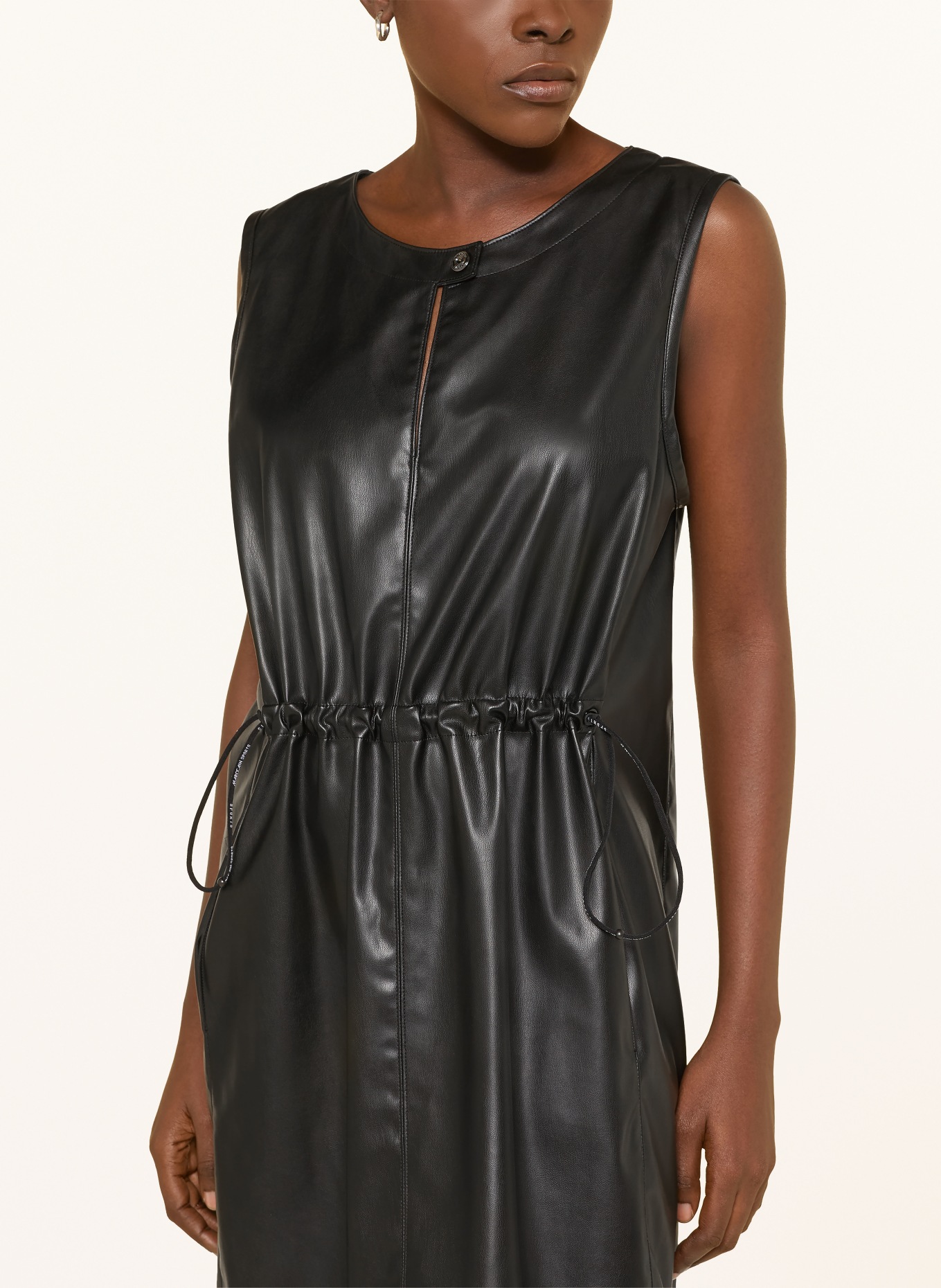 MARC CAIN Klänning i läderlook: 900 black new
