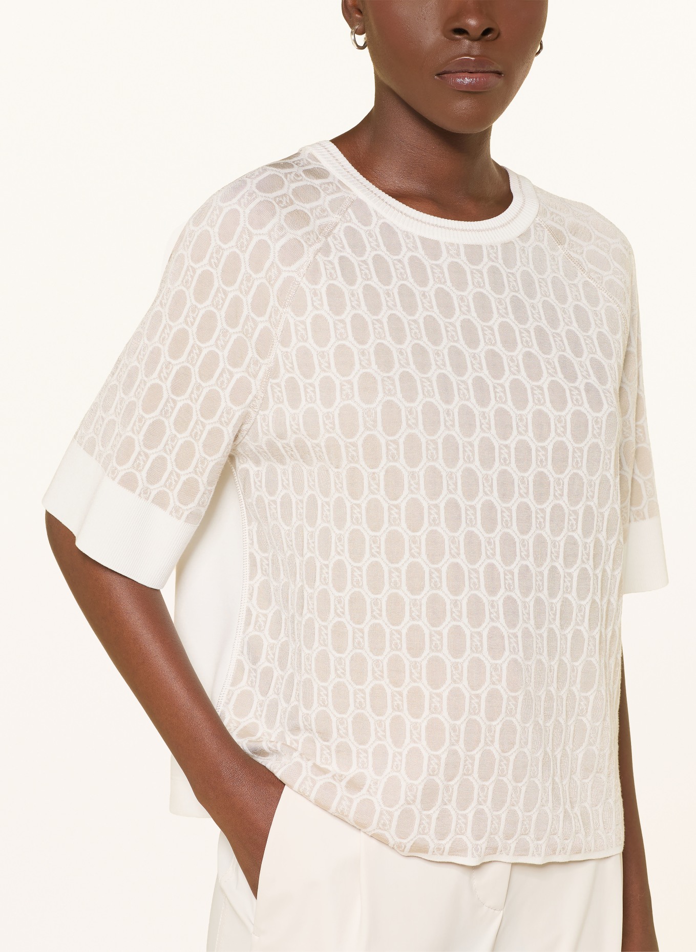 MARC CAIN Strickshirt: 182 smoke