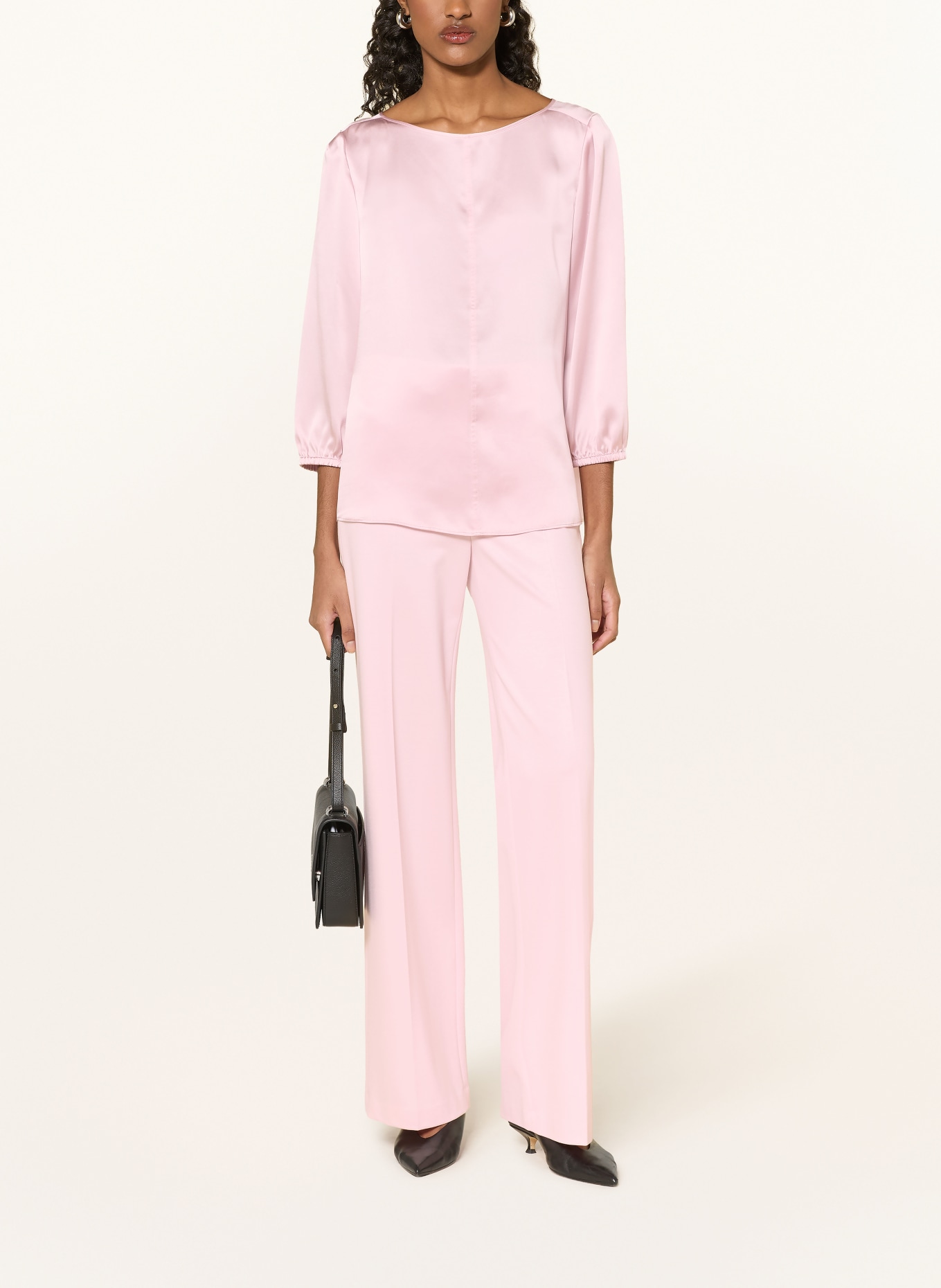MARC CAIN Blusenshirt aus Seide mit 3/4-Arm: 208 chalk pink