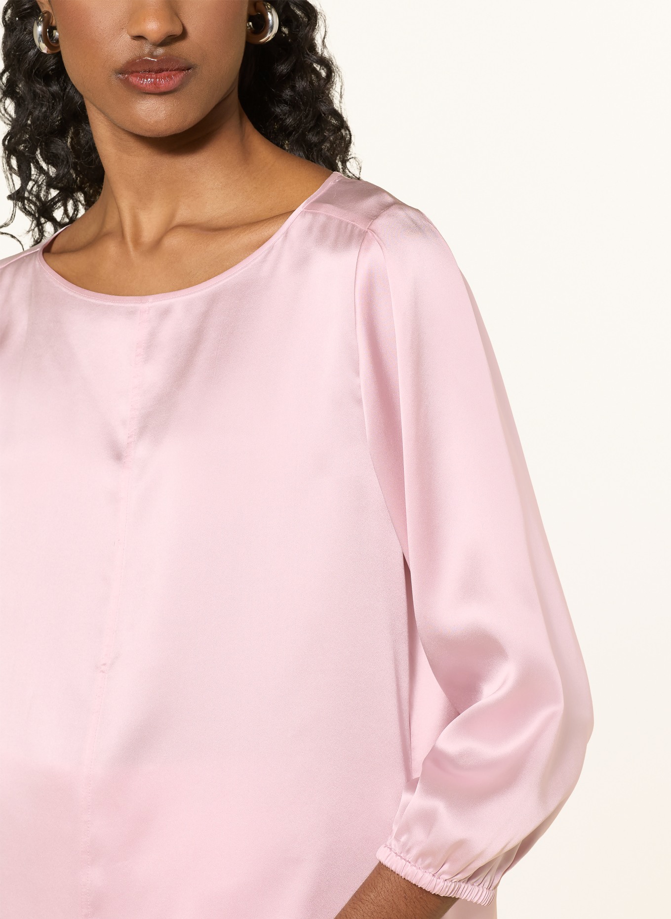 MARC CAIN Blusenshirt aus Seide mit 3/4-Arm: 208 chalk pink
