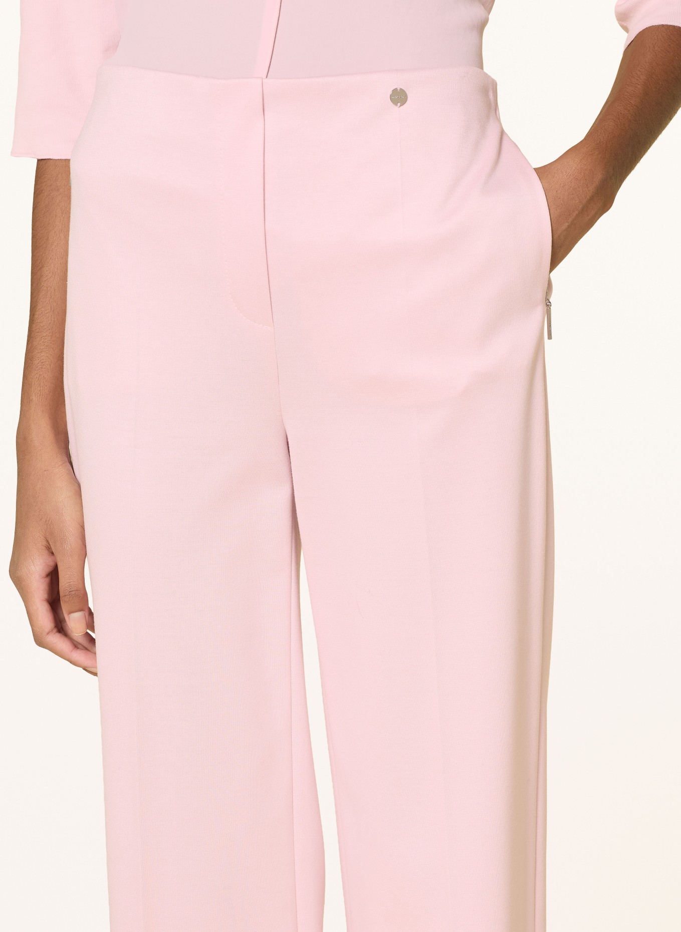 MARC CAIN Marlenehose WINDER aus Jersey: 208 chalk pink