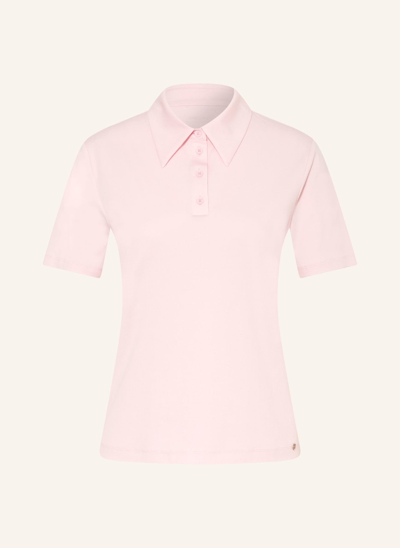 MARC CAIN Jersey polo shirt: 208 chalk pink
