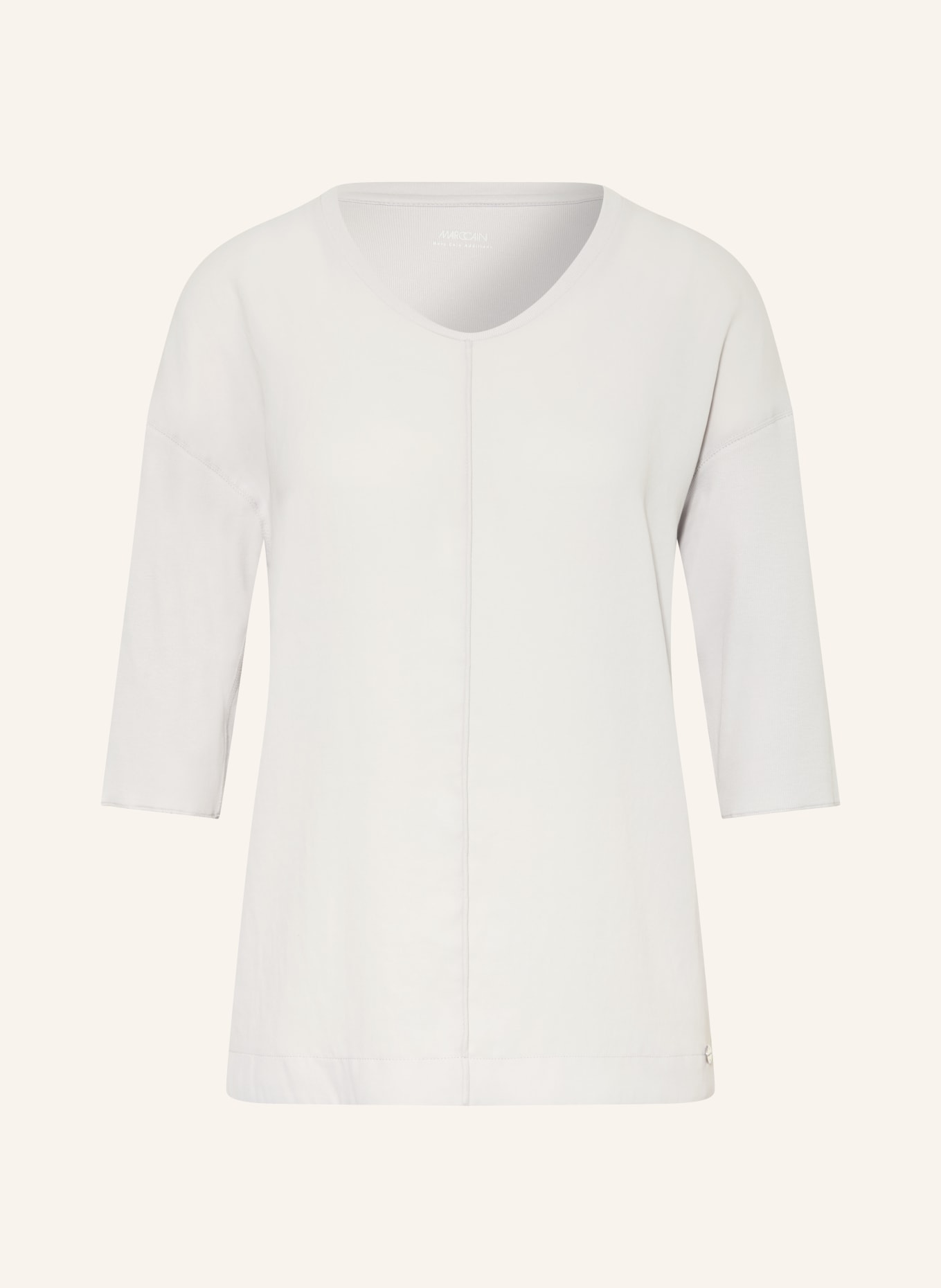 MARC CAIN Bluse i blandet materiale med 3/4-ærmer: 812 vapor blue