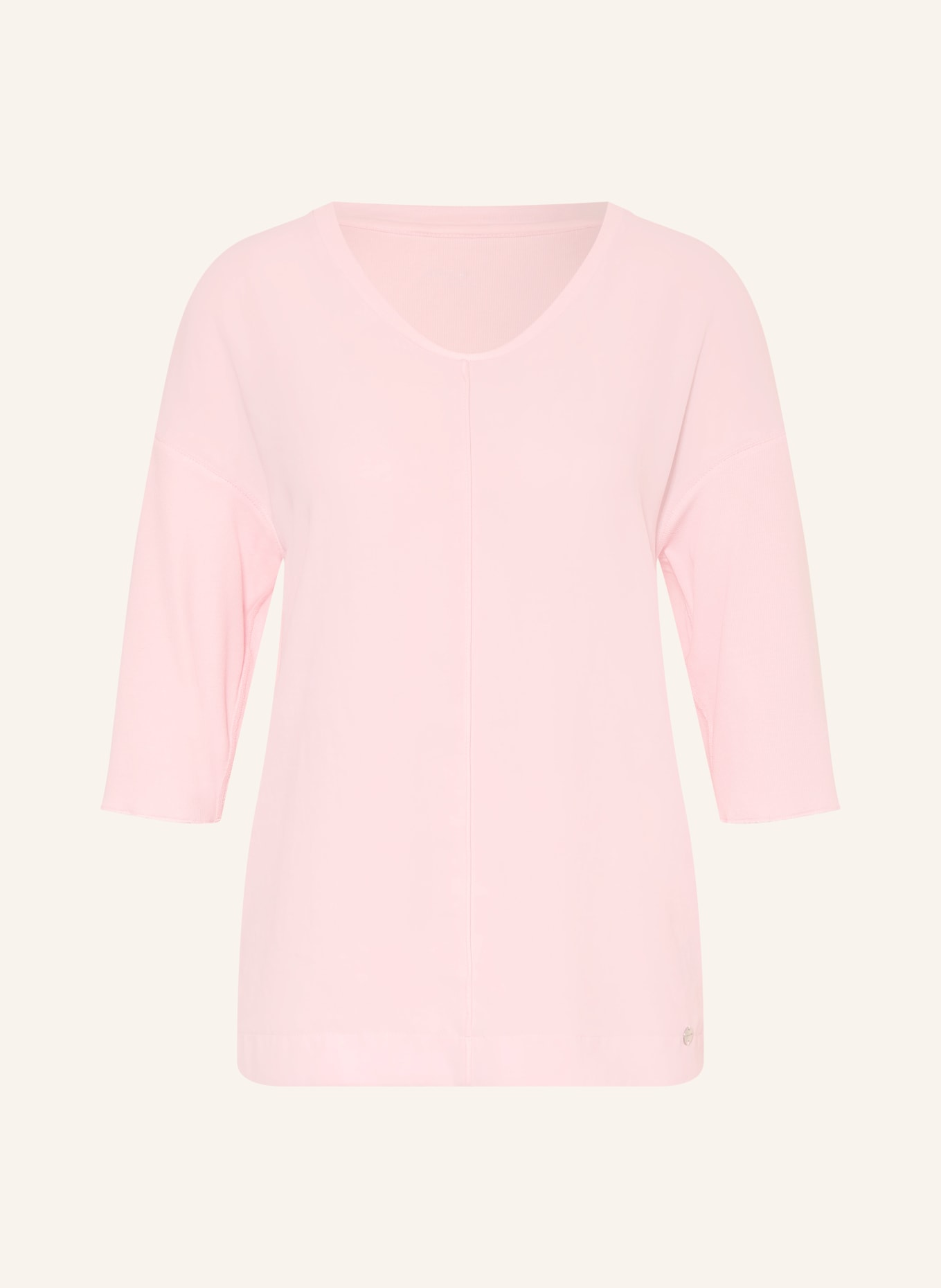 MARC CAIN Bluse i blandet materiale med 3/4-ærmer: 208 chalk pink