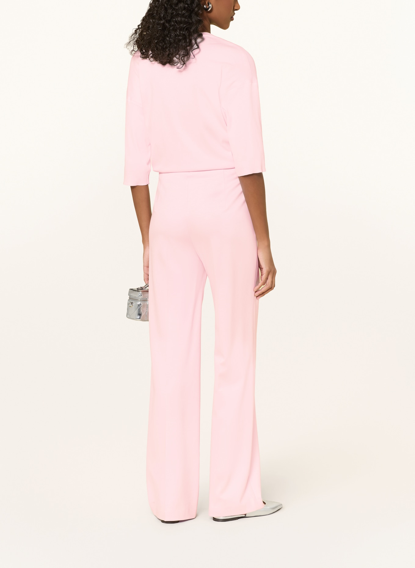 MARC CAIN Bluse i blandet materiale med 3/4-ærmer: 208 chalk pink