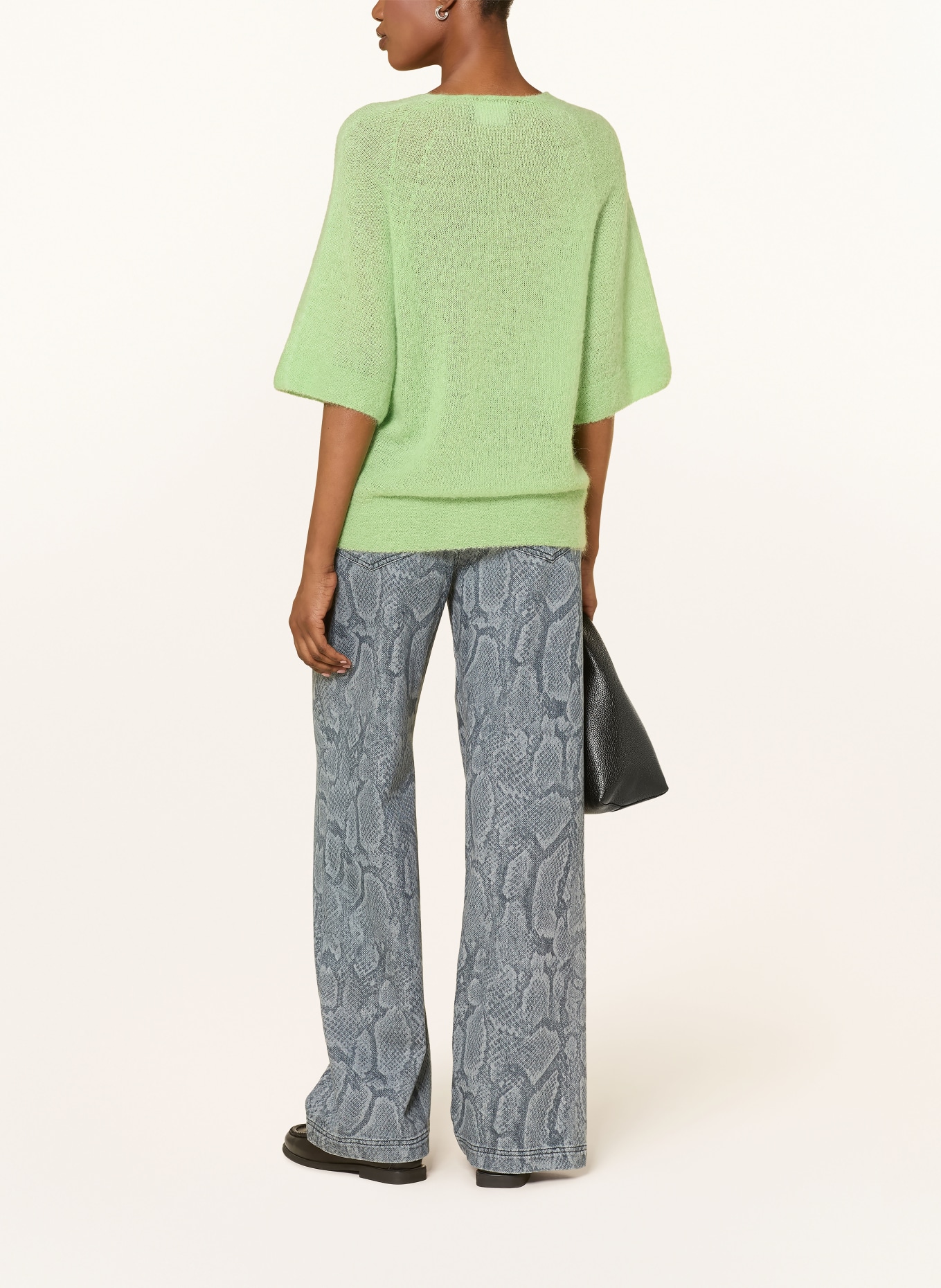 MARC CAIN Strickshirt mit Alpaka und Mohair: 530 patina green