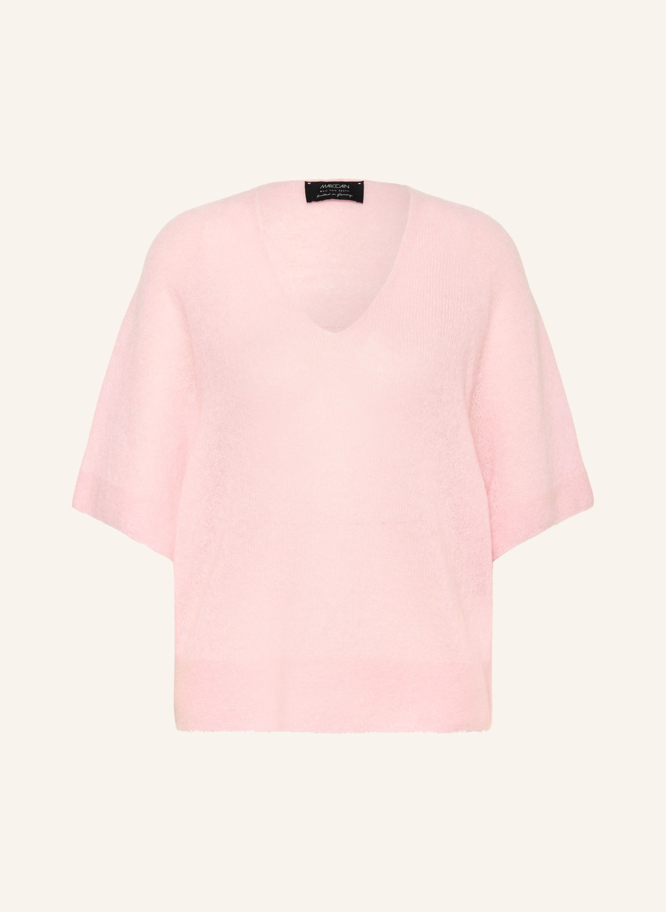 MARC CAIN Strickshirt mit Alpaka und Mohair: 208 chalk pink