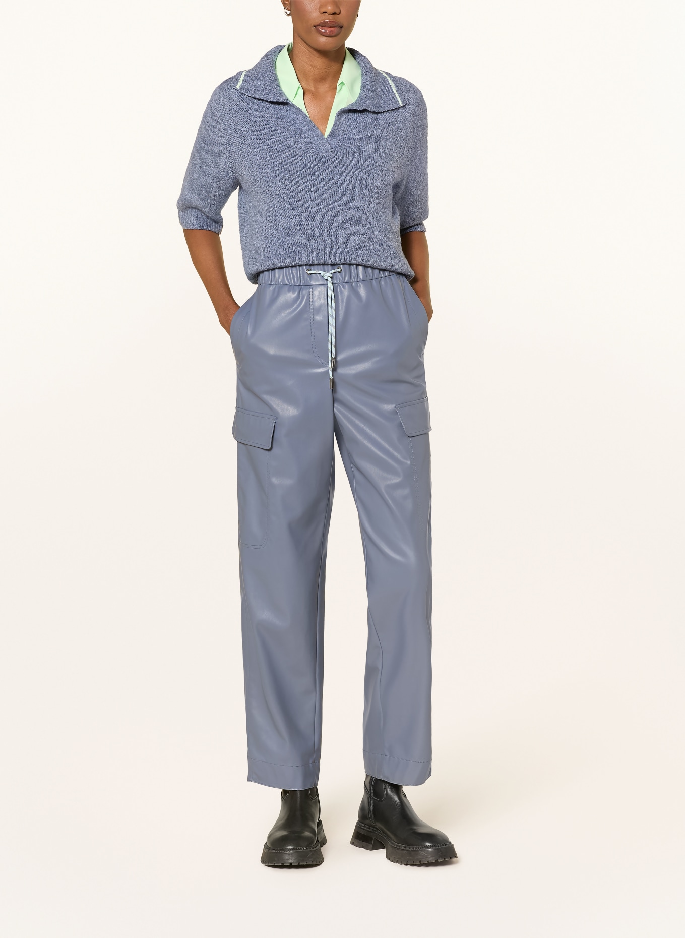 MARC CAIN Tricou din tricot: 380 grisaille
