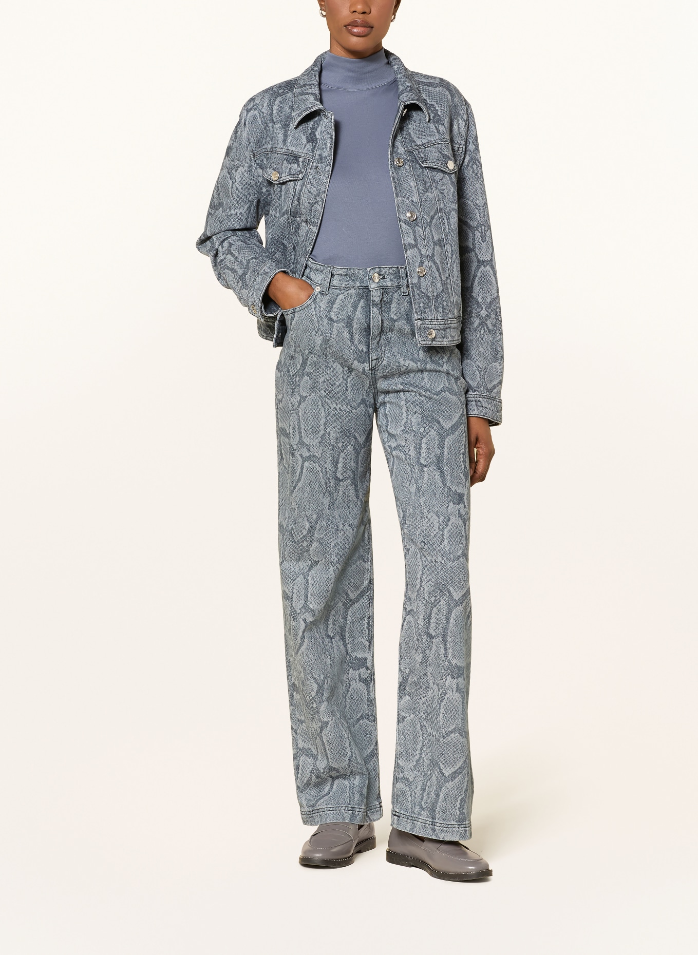 MARC CAIN Wide Leg Jeans WIGAN: 353 blue denim