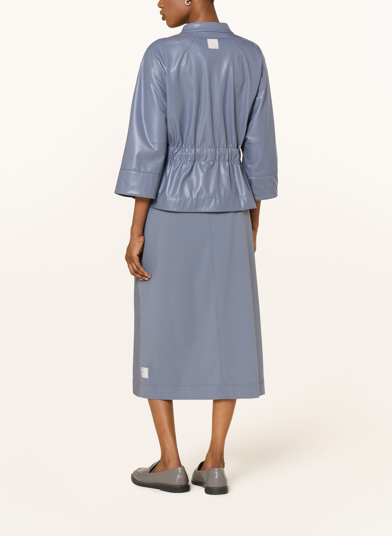 MARC CAIN Mixed-fabric skirt: 380 grisaille