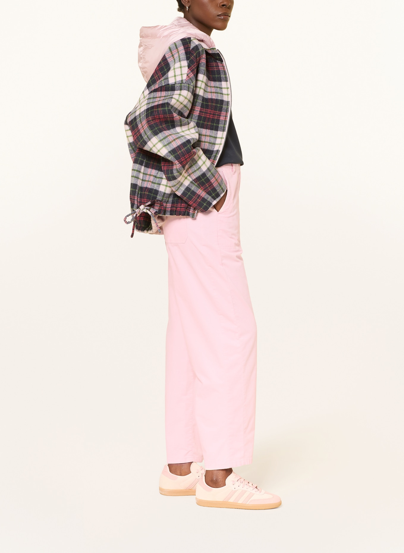 MARC CAIN Manšestrové kalhoty RUMA: 208 chalk pink