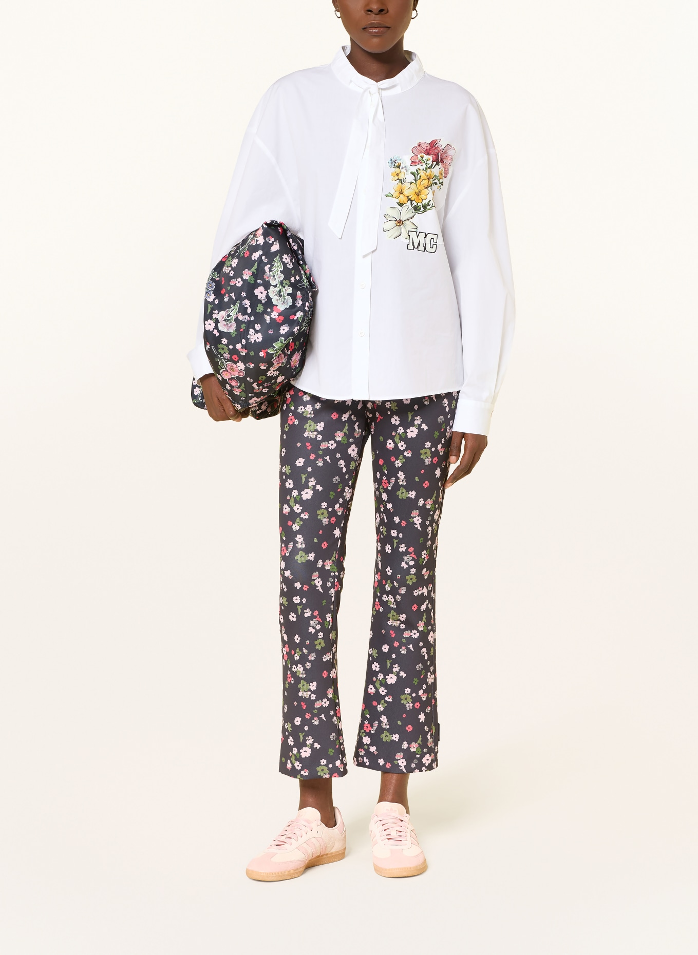 MARC CAIN Schluppenbluse: 100 WHITE