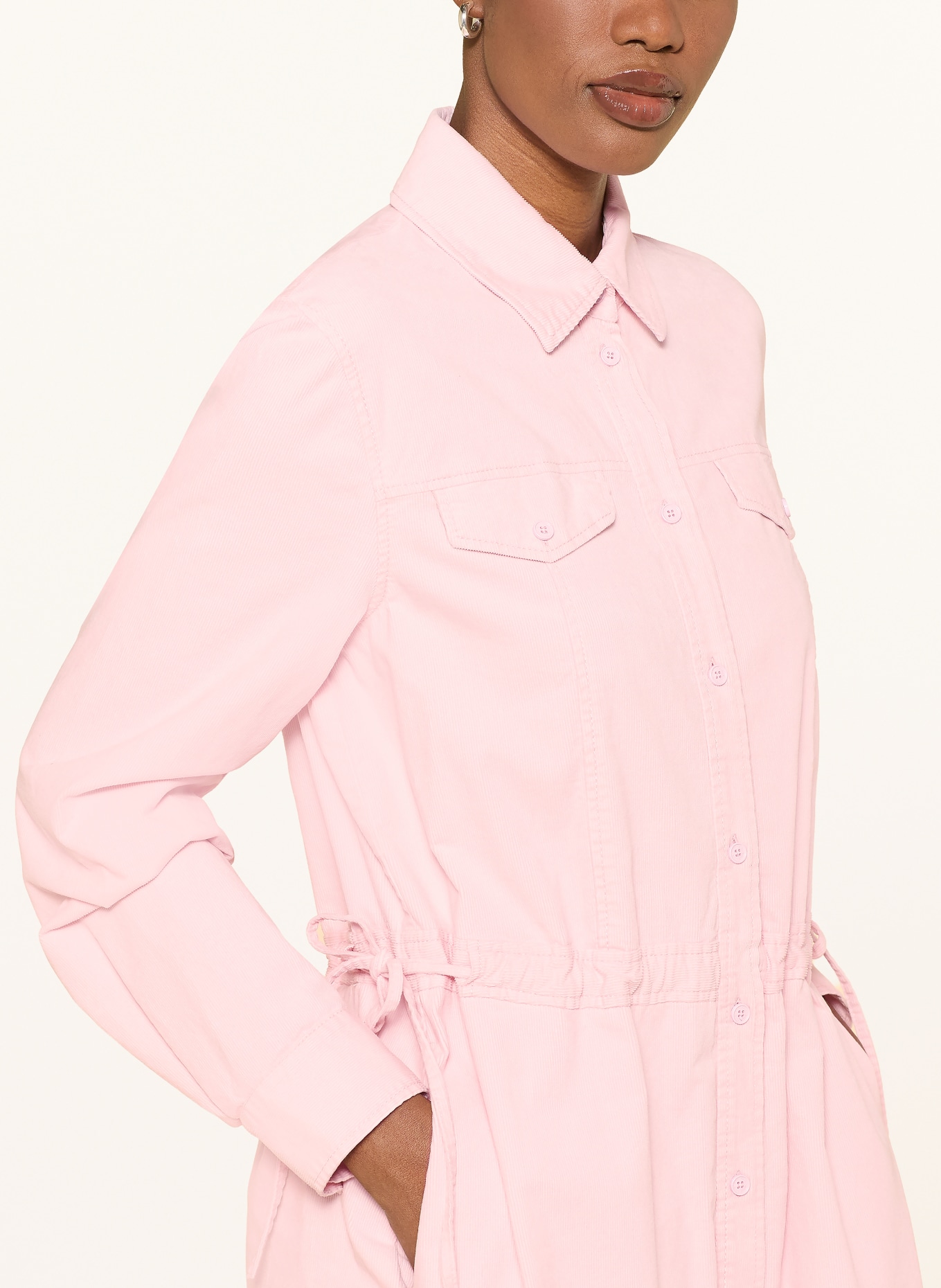 MARC CAIN Šaty ve stylu košile z manšestru: 208 chalk pink