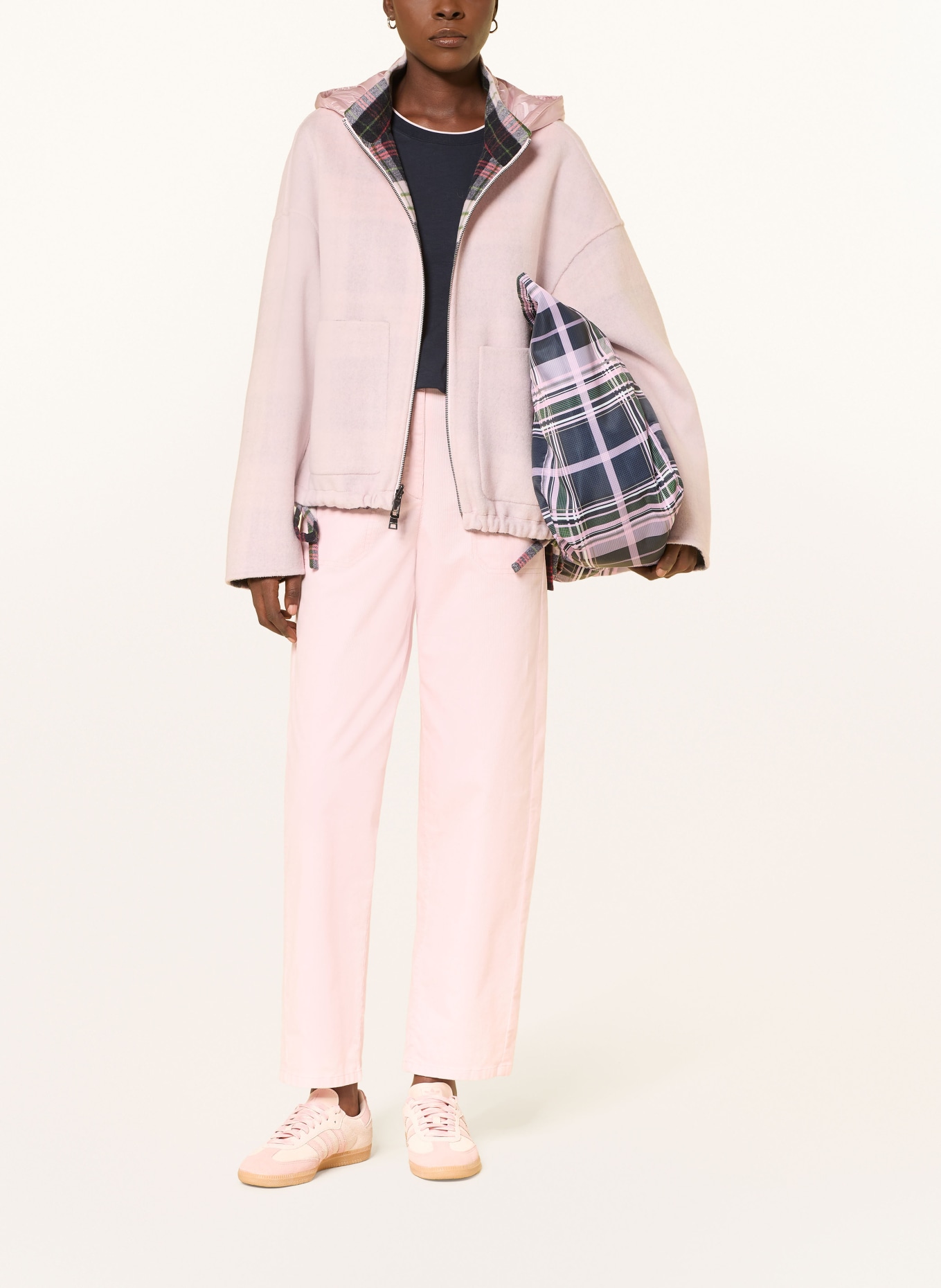 MARC CAIN Omkeerbaar jasje: 208 chalk pink
