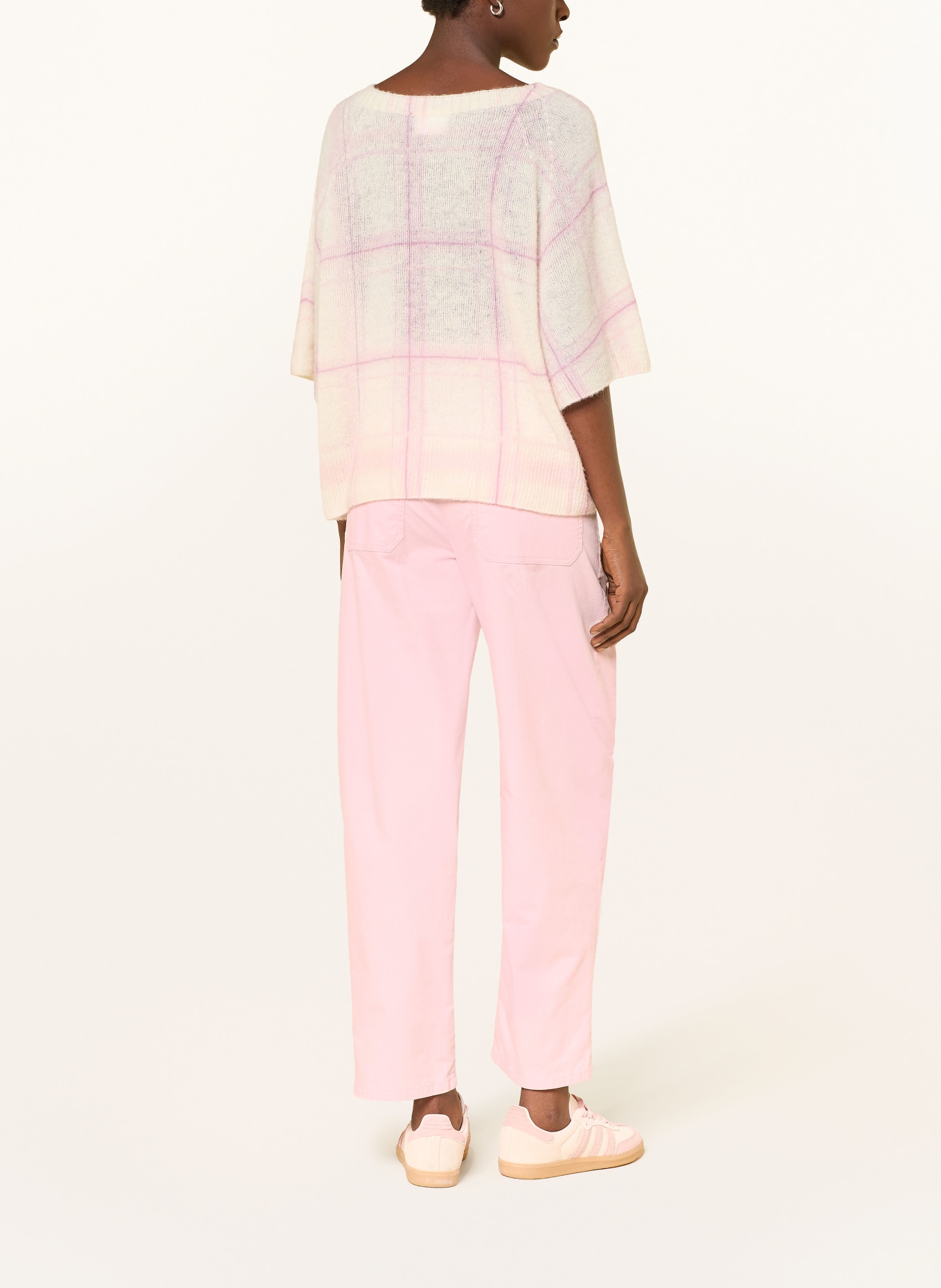 MARC CAIN Svetr s alpakou a 3/4 rukávy: 208 chalk pink
