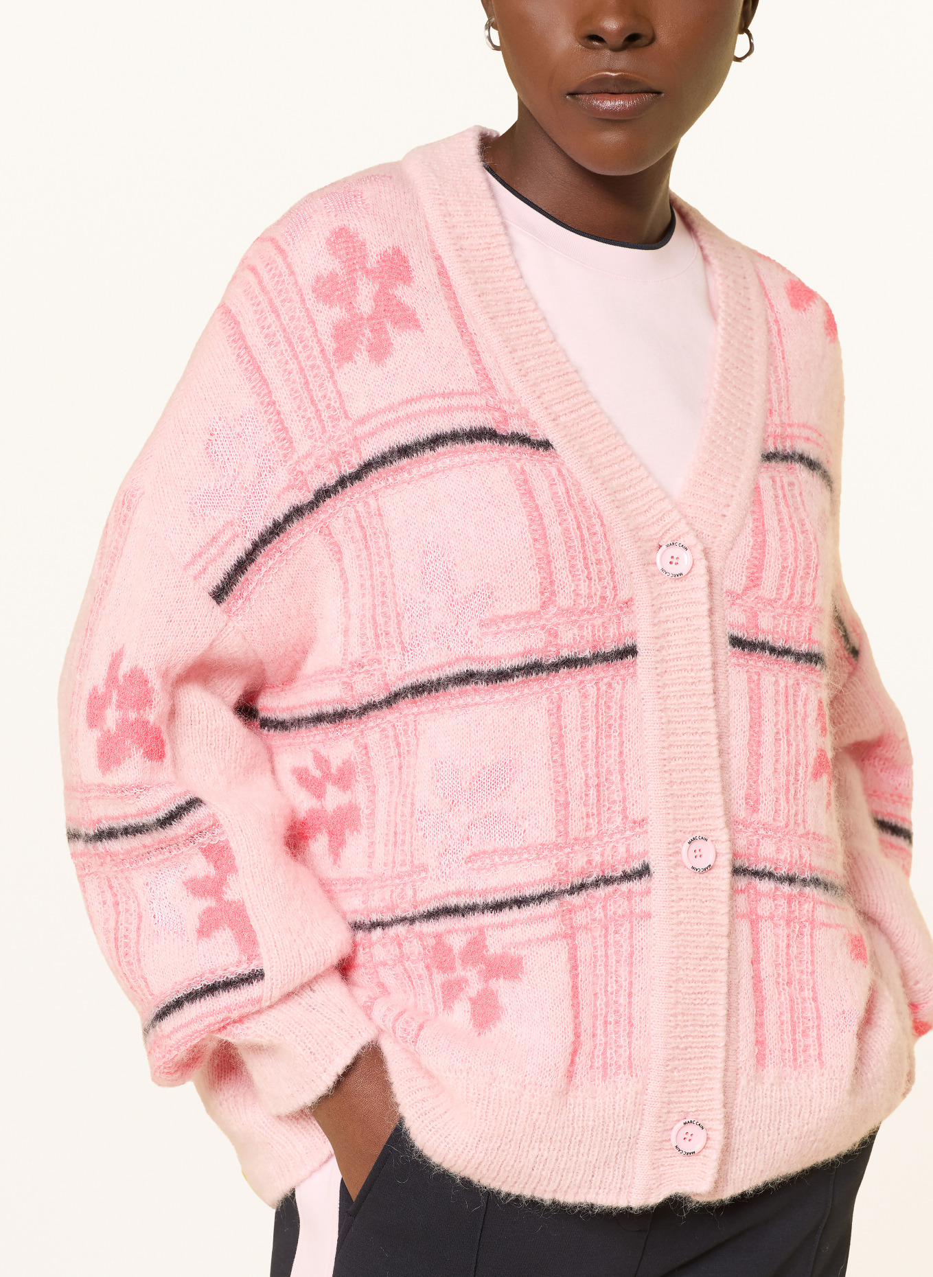 MARC CAIN Svetr: 208 chalk pink