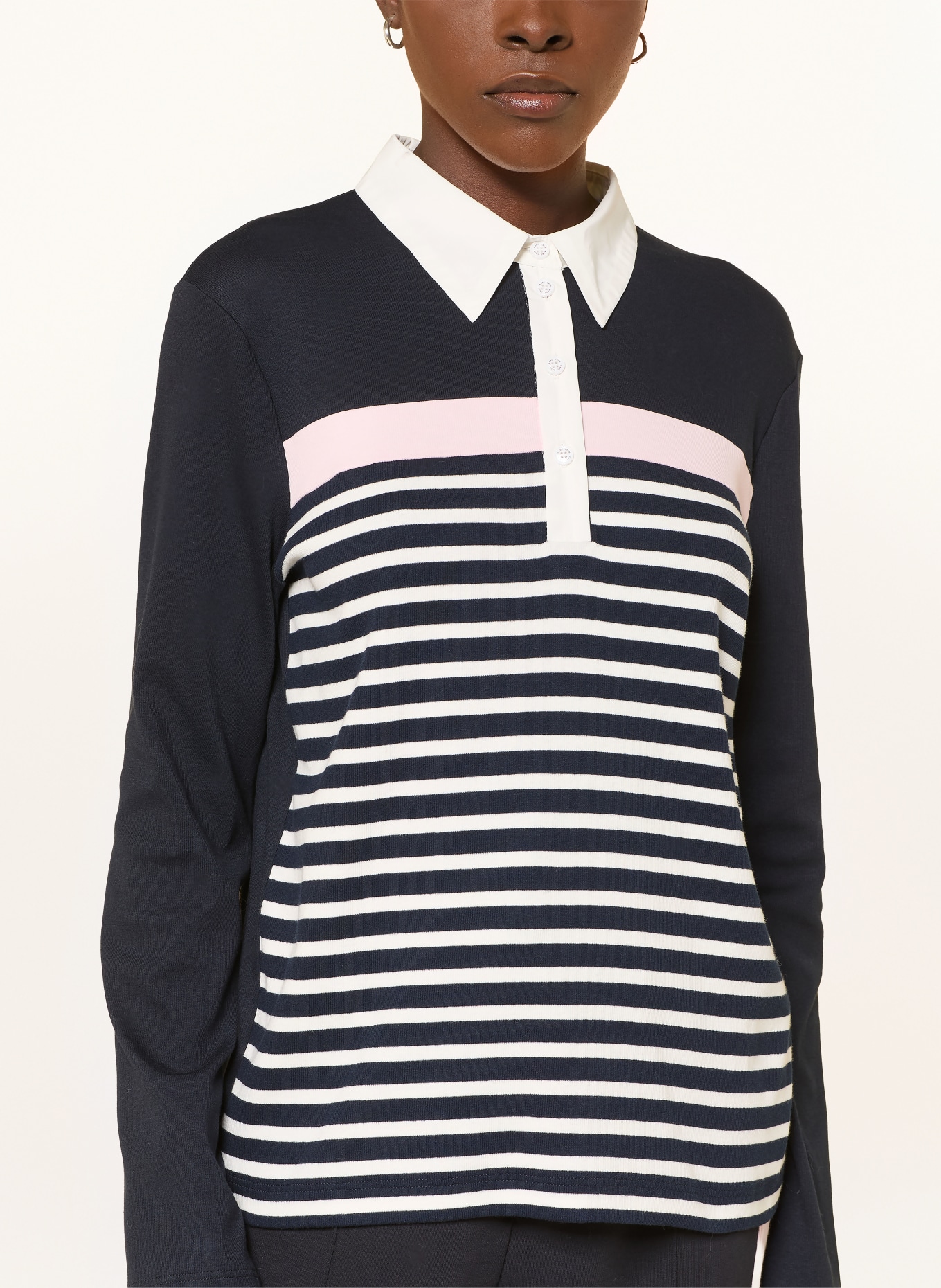 MARC CAIN Jerseyové polo tričko: 394 navy