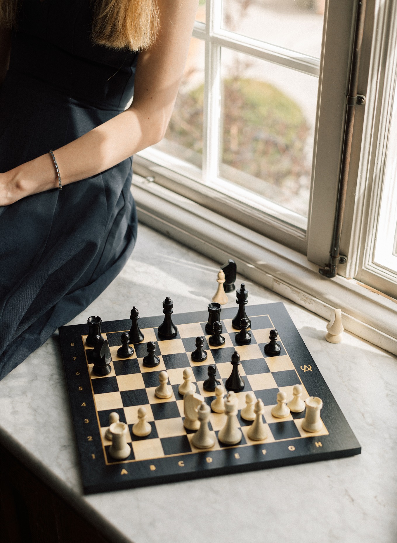 PRINTWORKS Schachspiel ANNA CRAMLING EDITION: SCHWARZ / WEISS