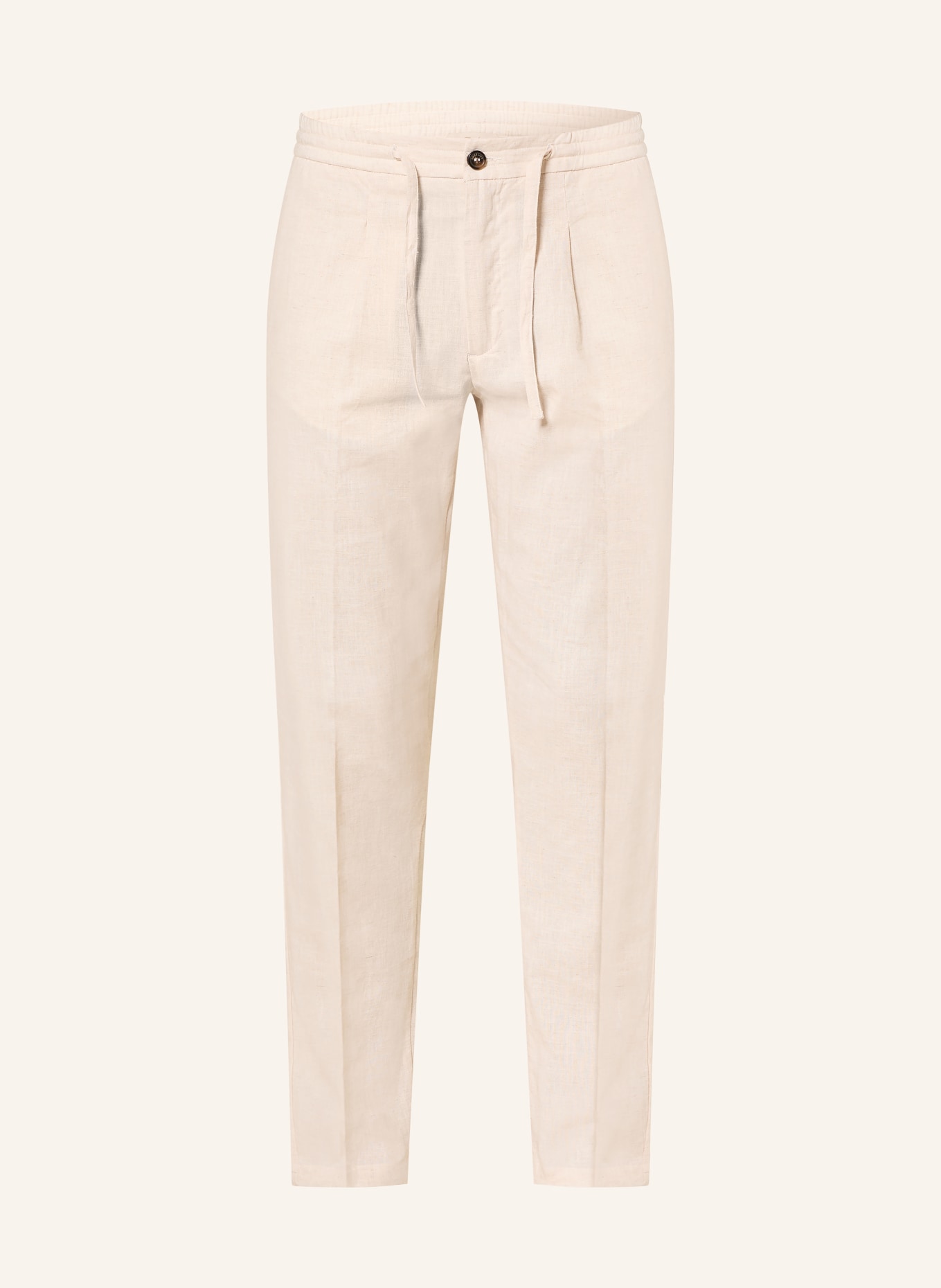 Aurélien Slim-fit linen chinos: BEIGE
