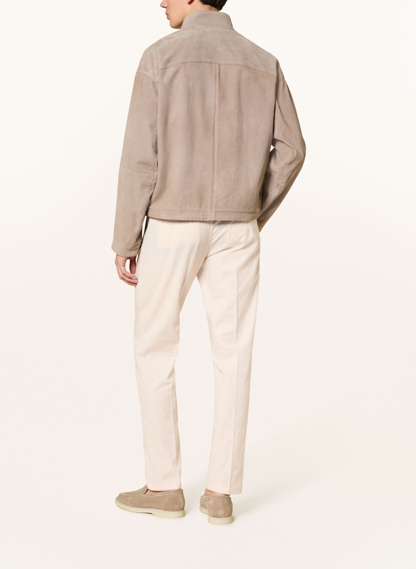 Aurélien Slim-fit linen chinos: BEIGE