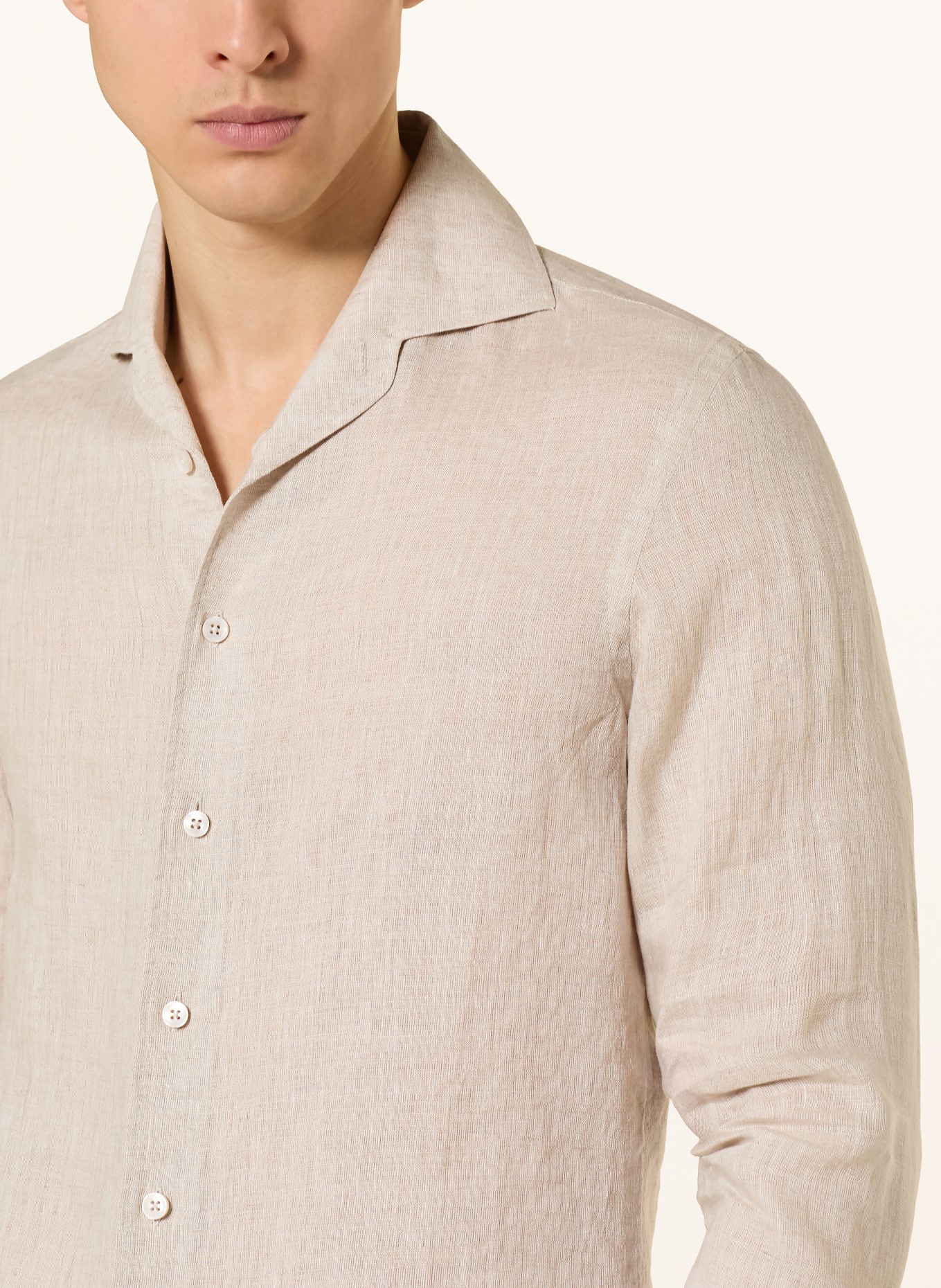 Aurélien Leinenhemd Slim Fit: BEIGE