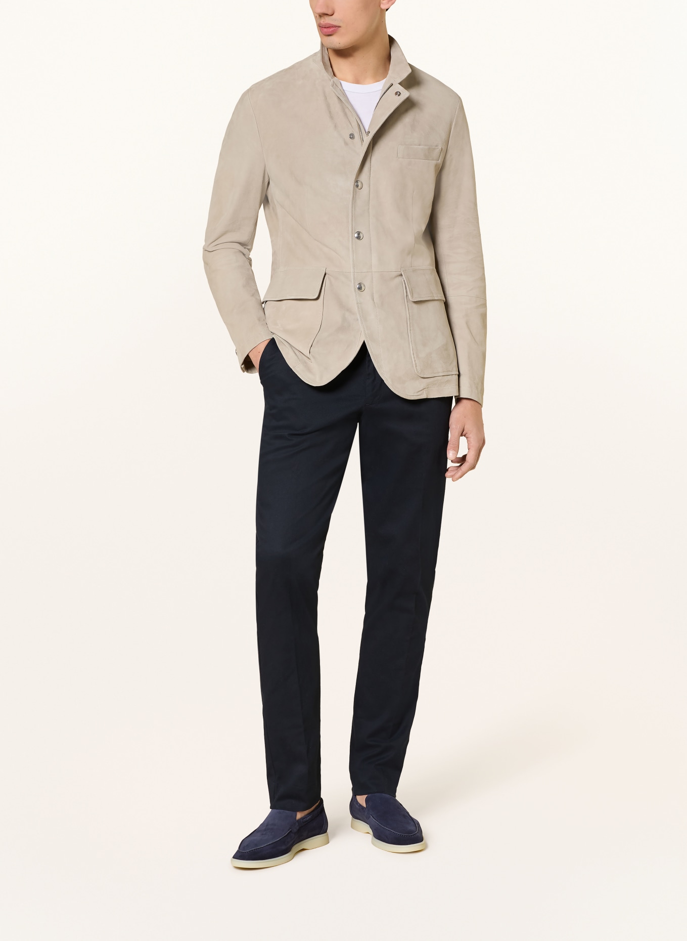 Aurélien Extra Slim Fit Chino Pants: DARK BLUE