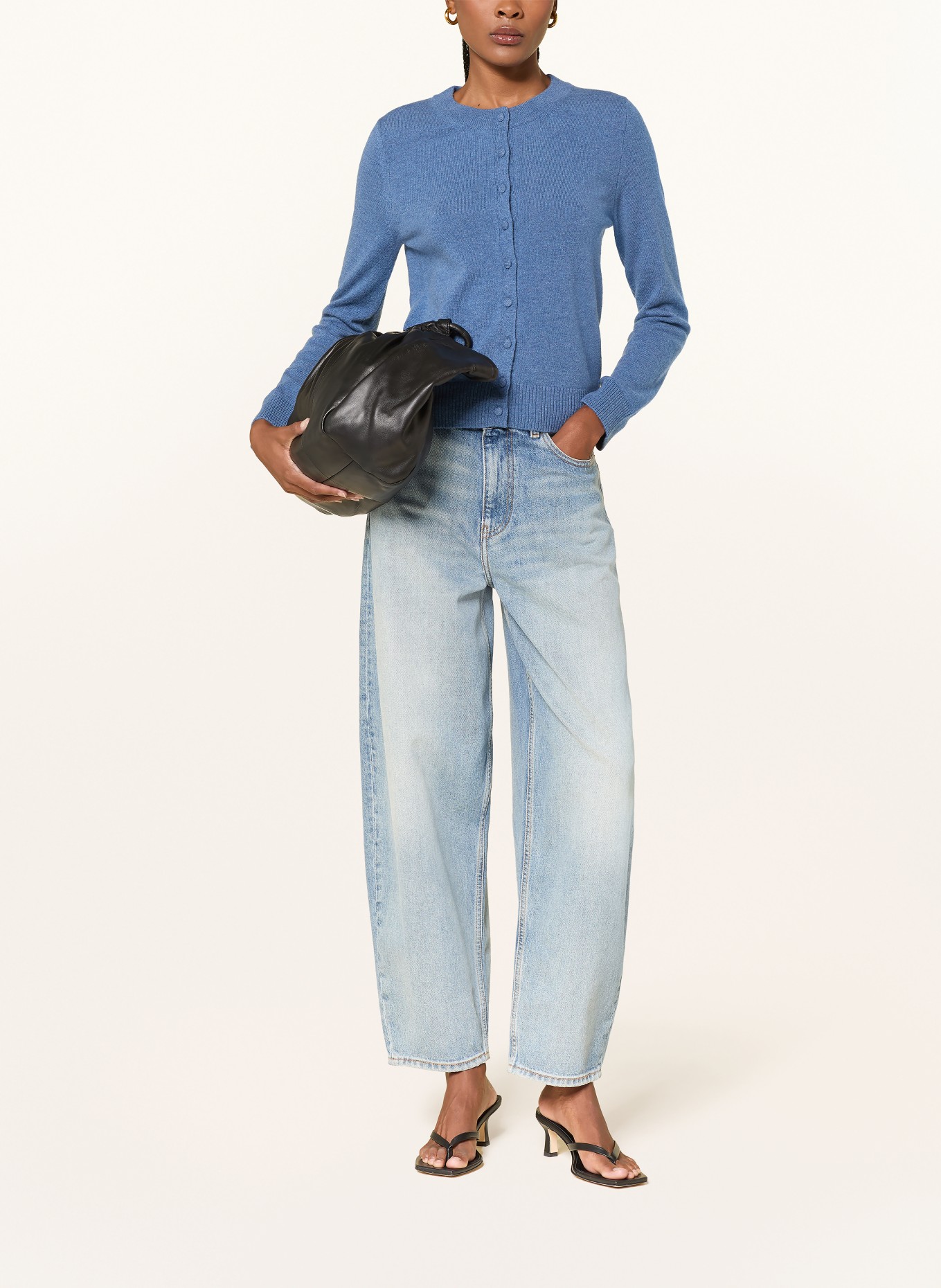 Veronica Beard Gebreide vest DARO van kasjmier: BLAUW