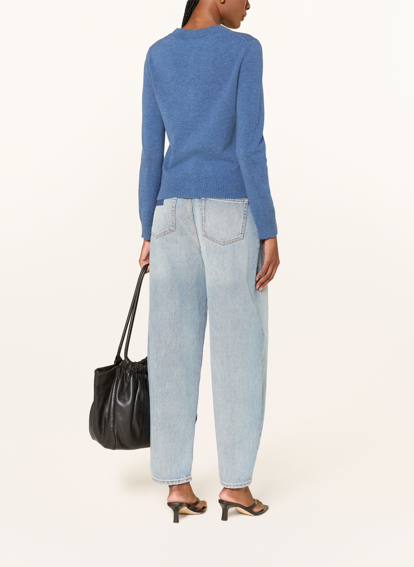 Veronica Beard Gebreide vest DARO van kasjmier: BLAUW