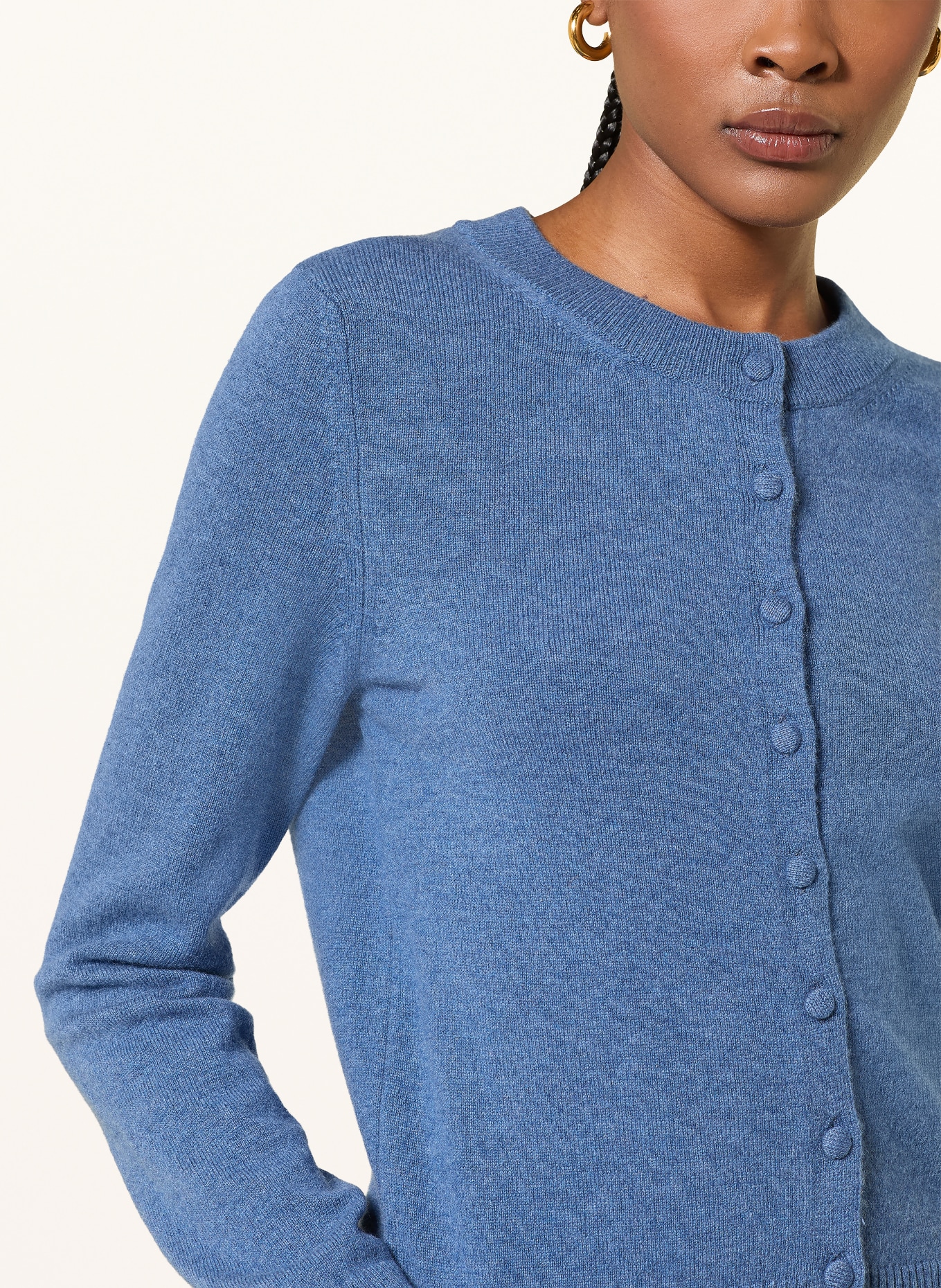 Veronica Beard Gebreide vest DARO van kasjmier: BLAUW