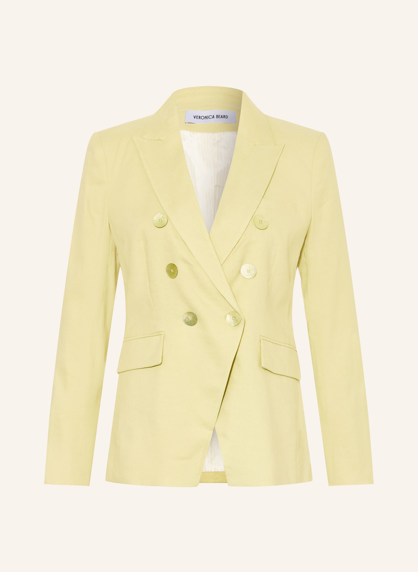 Veronica Beard MILLER Blazer with Linen: LIGHT GREEN