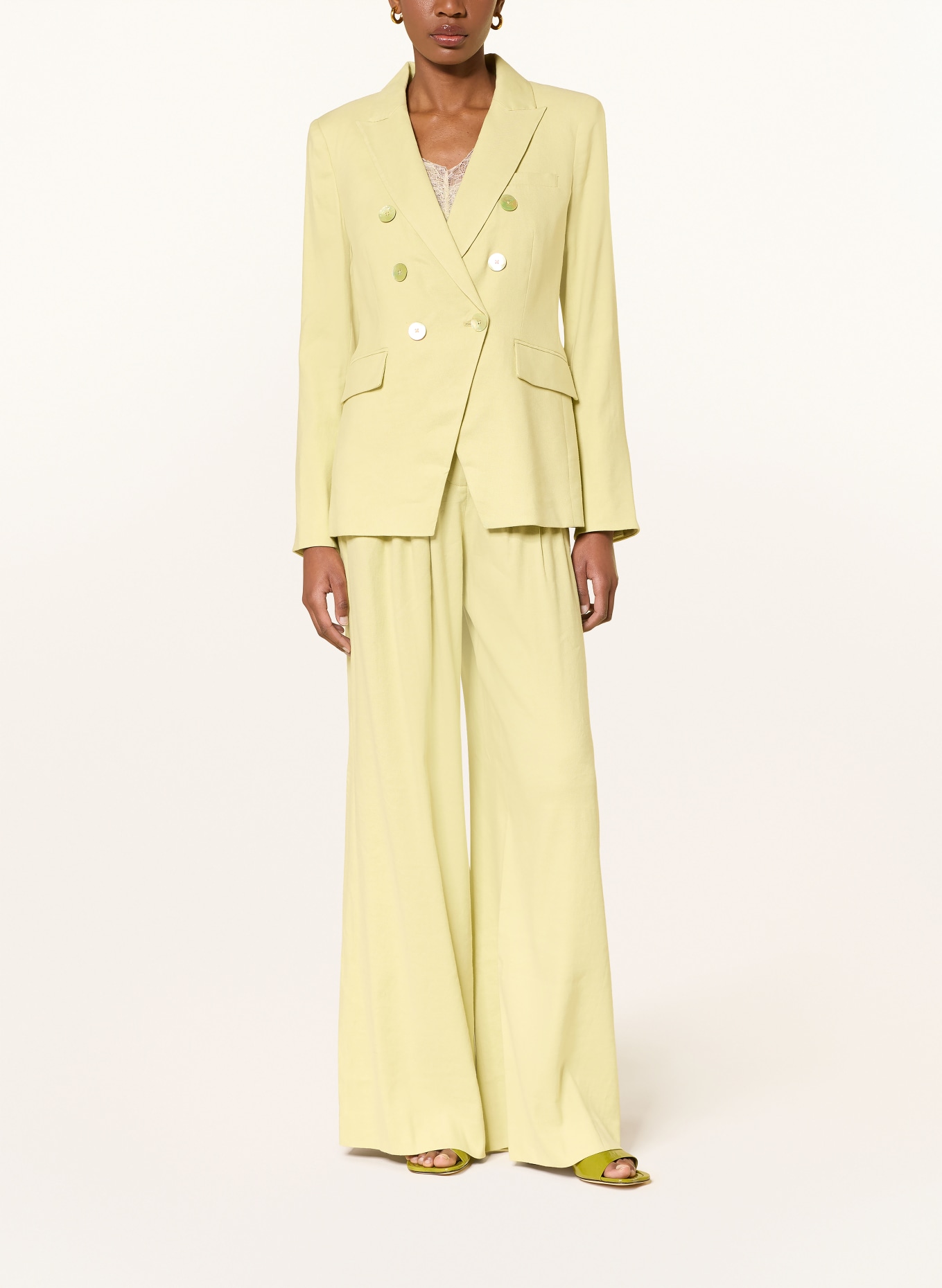 Veronica Beard MILLER Blazer with Linen: LIGHT GREEN