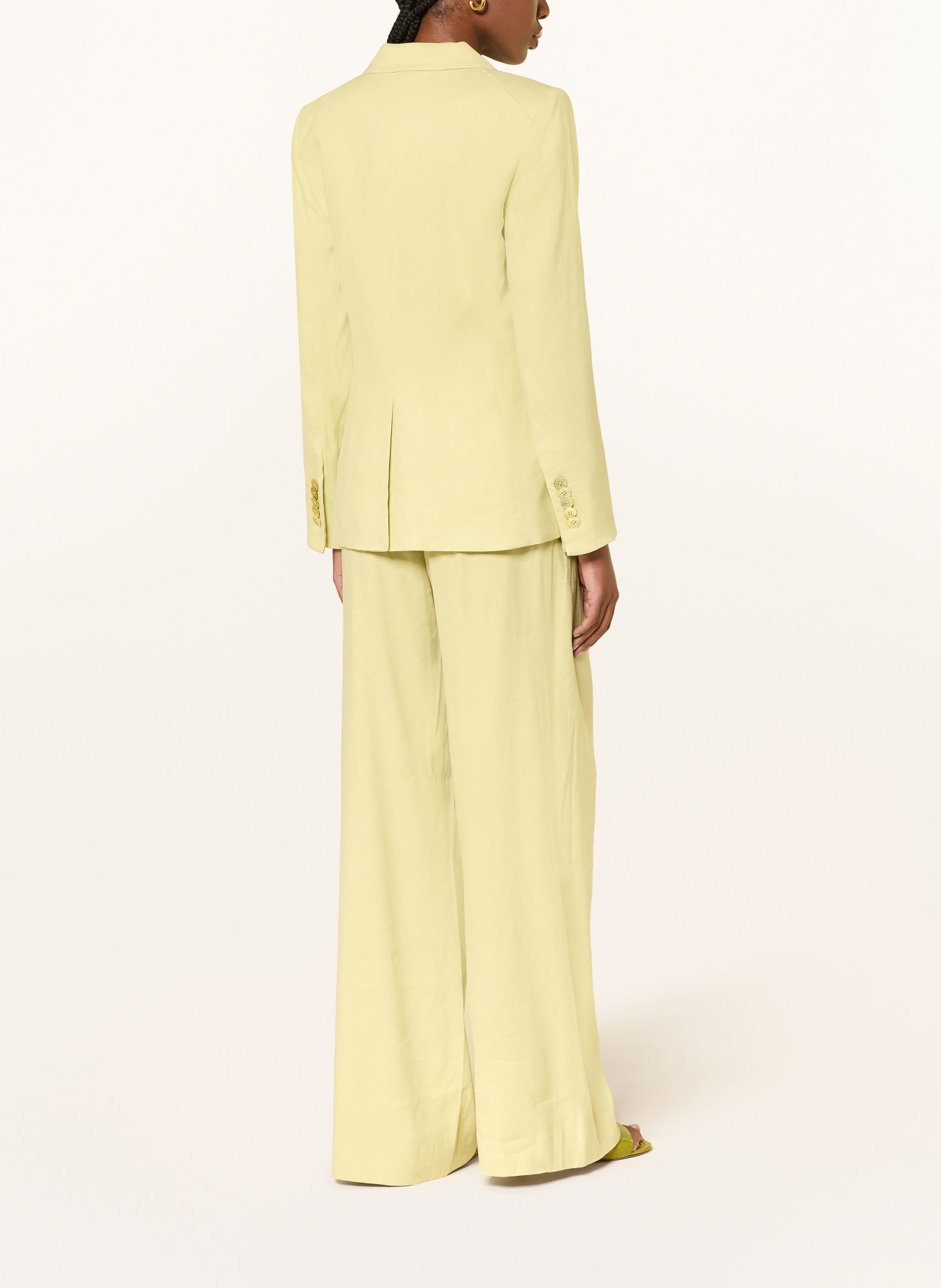 Veronica Beard MILLER Blazer with Linen: LIGHT GREEN