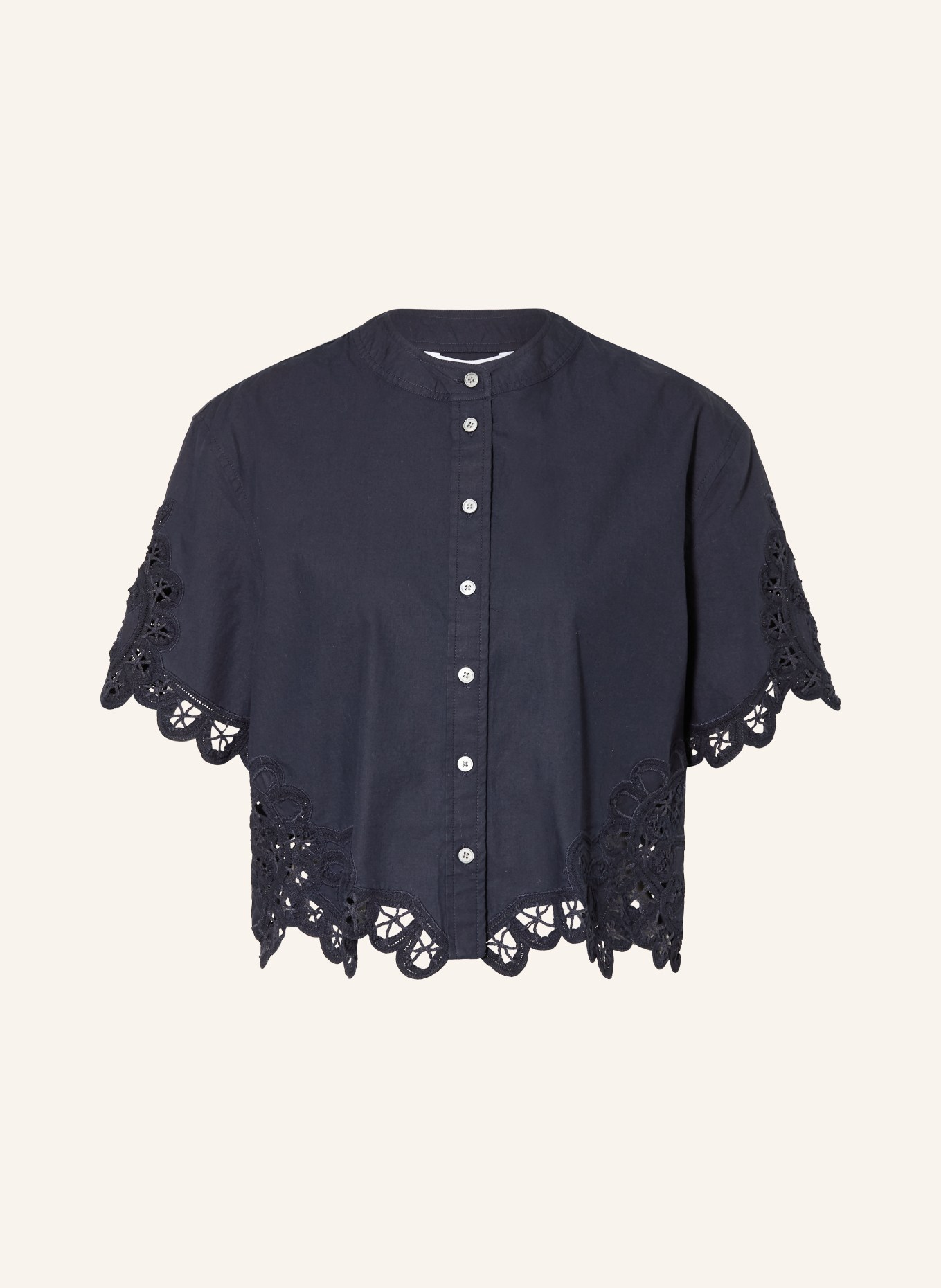 Veronica Beard Bluzka ALECK z koronką: GRANATOWY